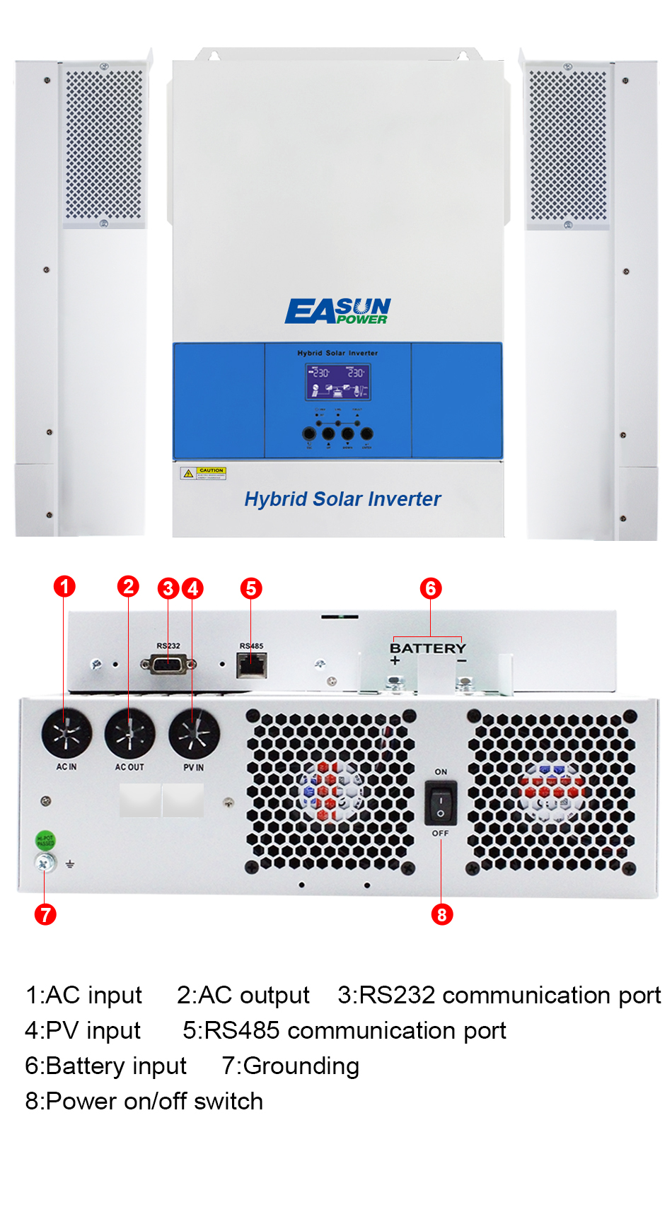 Easun 6.2KW Off Grid Inverter 120A MPPT Charger With WiFi NO parallel