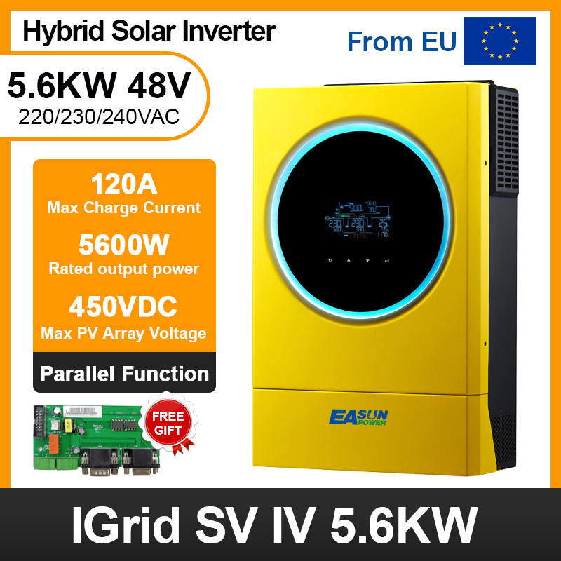 Easun 5.6KW Hybrid Inverter 120A MPPT Parallel 3 Phase Output Bulit-in WiFi