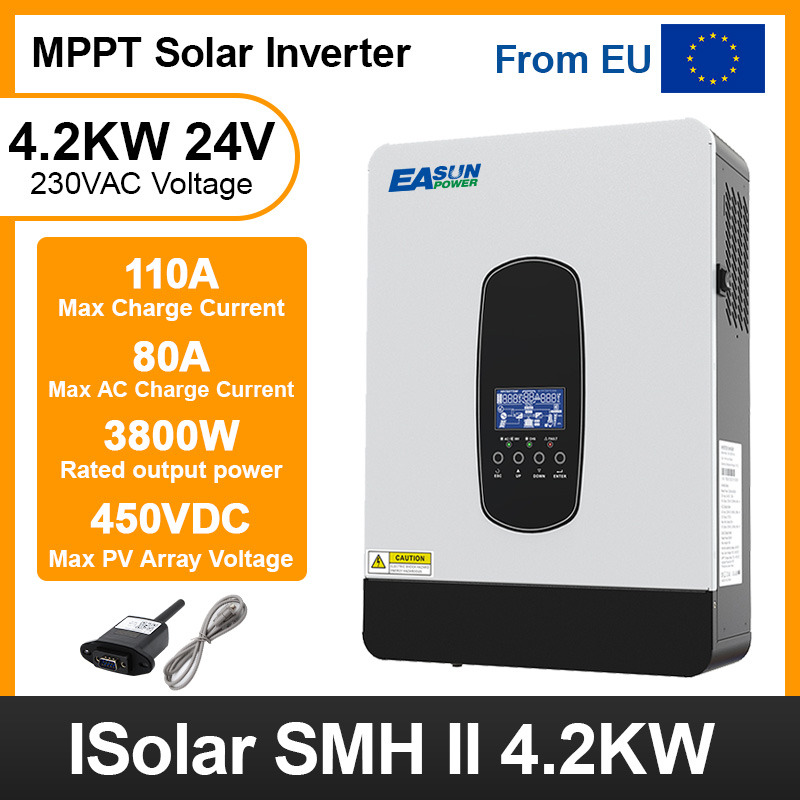 Hybrid-Solar-Wechselrichter 4200W, 24V DC, 120A MPPT Solar-Ladegerät