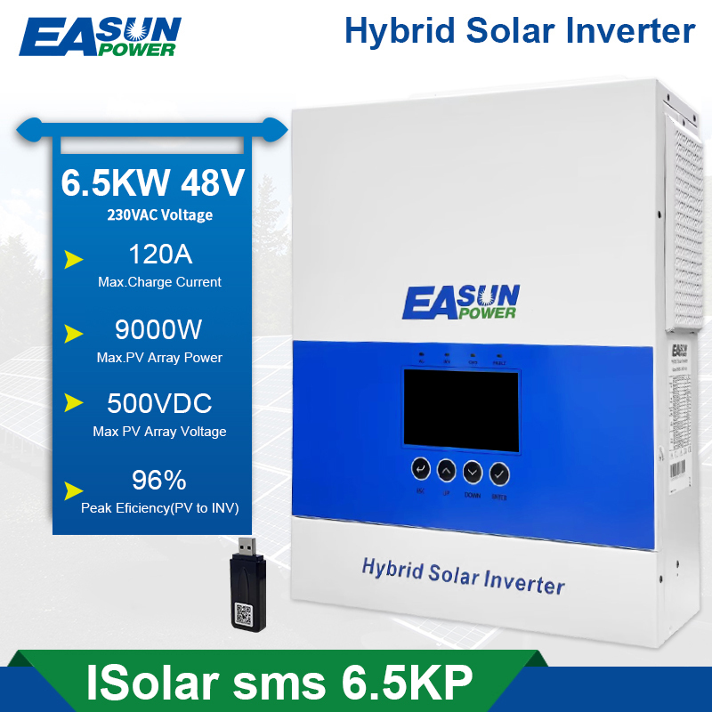  Easun 6.5KW Off Grid Inverter 120A MPPT Charger Parallel 3 Phase With WiFi