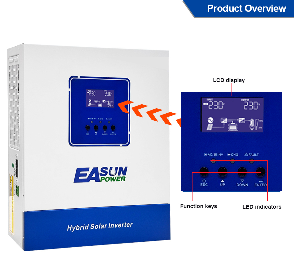 Easun Power 3.6KW Solar Inverter 120A MPPT Solar Charge Controller  With Wifi