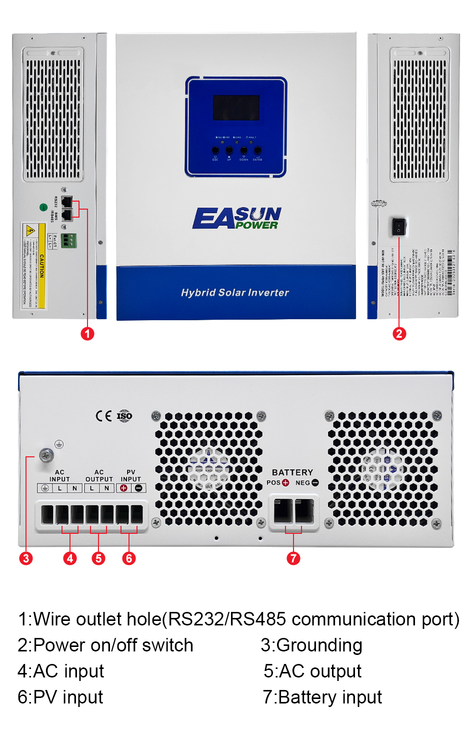 Easun Power 3.6KW Solar Inverter 120A MPPT Solar Charge Controller  With Wifi