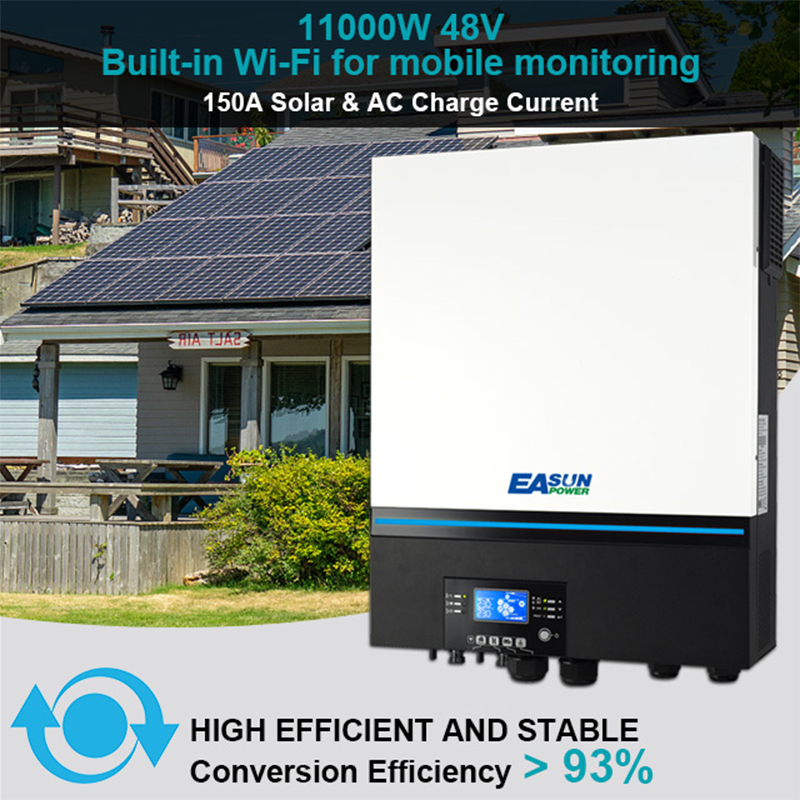 EASUN 22KW Solar inverter 500V PV array 2 x 120A MPPT solar charge controller