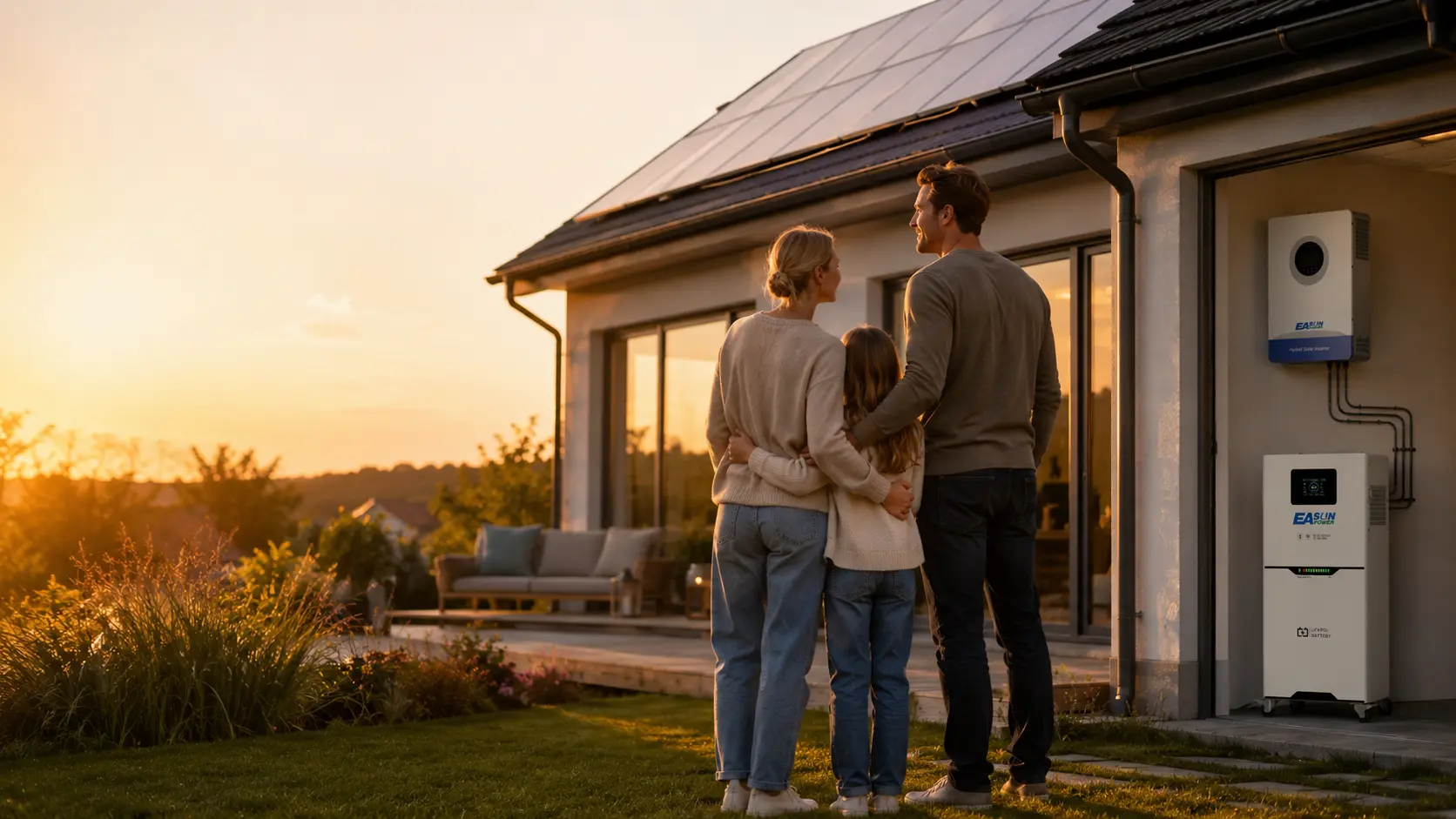 Family home with solar and EASUN backup system