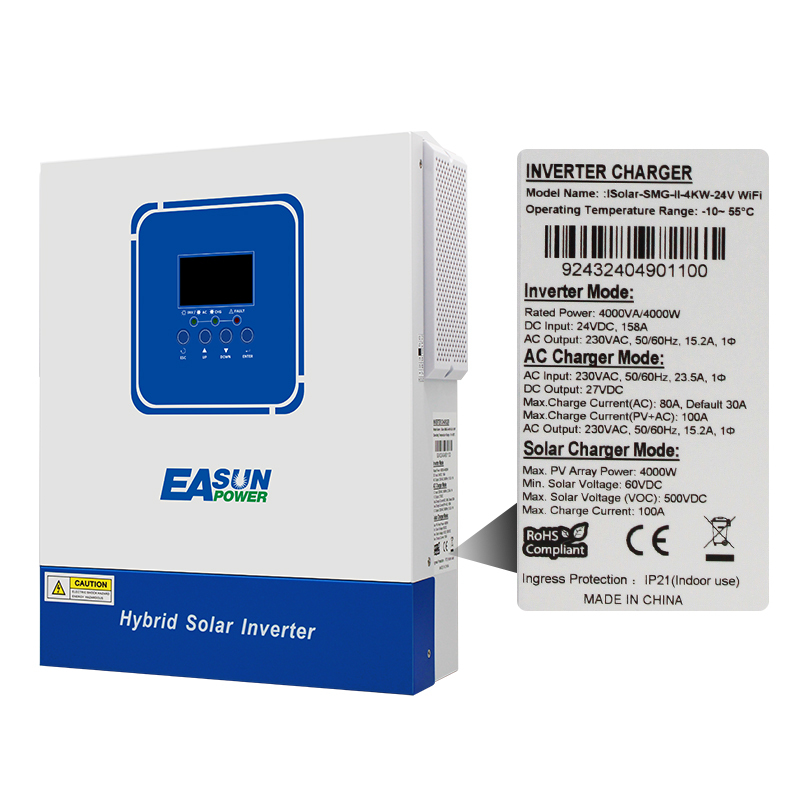 Easun Power 4KW Solar Inverter 100A MPPT Solar Charge Controller  With Wifi