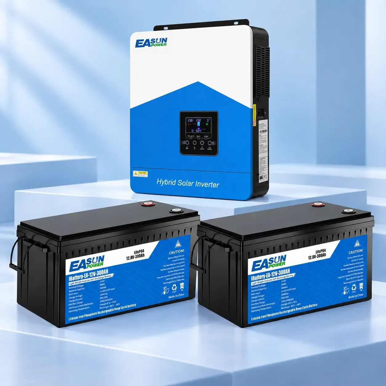 Easun 24V Solar Kit Lifepo4 Battery+All-In-One Inverter BMS GradeA Cell No Tax 