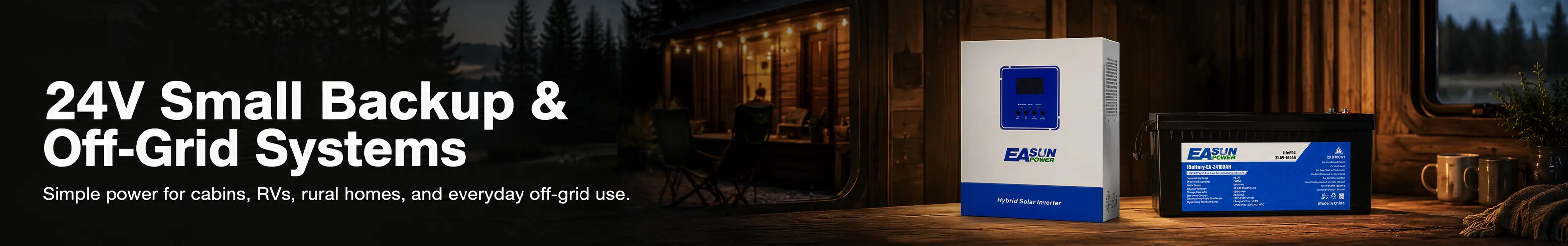 24V Small Backup & Off-Grid Systems