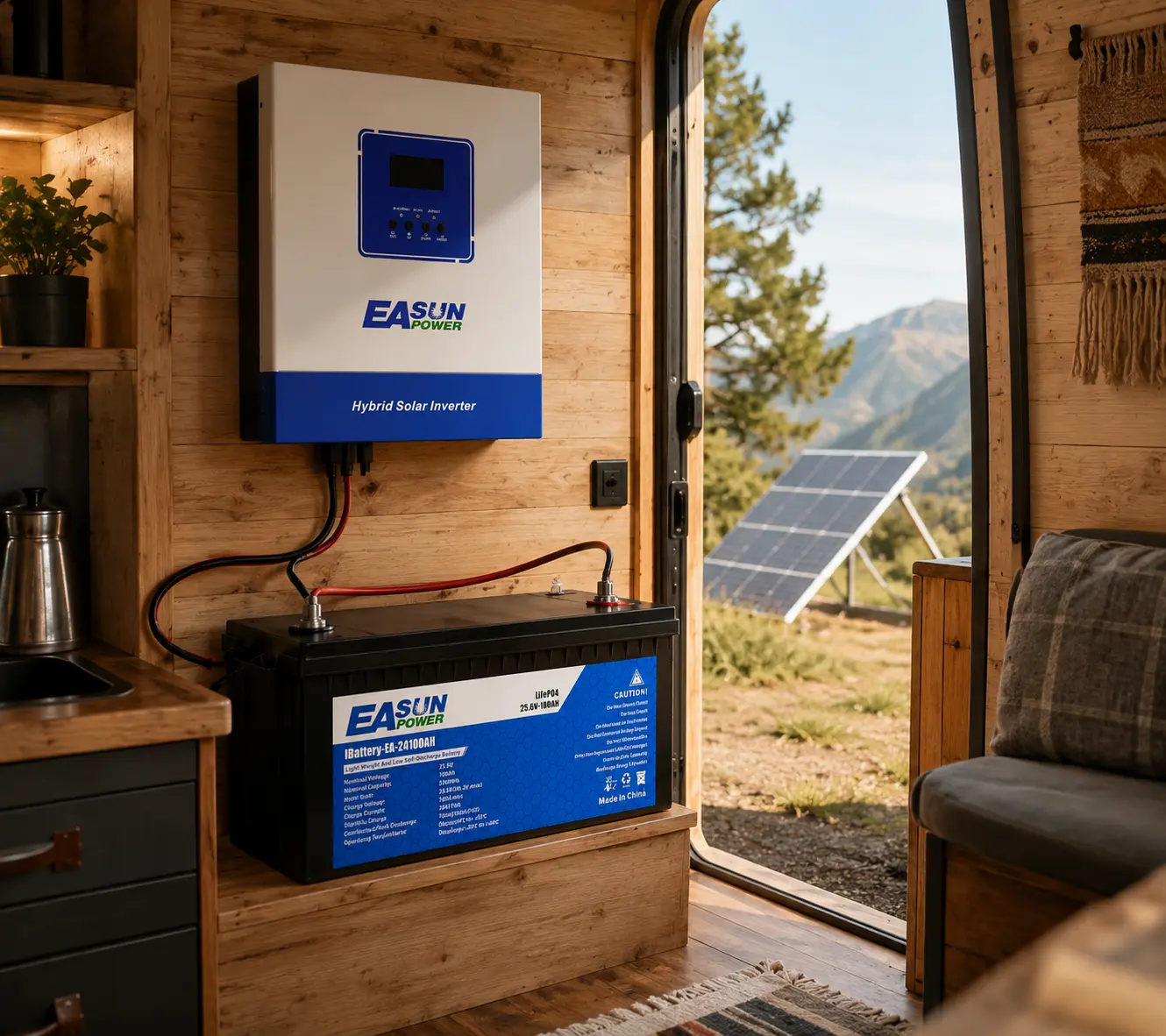 24V off-grid backup scene