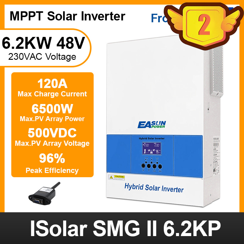  Easun 6.2KW Off Grid Inverter 120A MPPT Charger Parallel 3 Phase With WiFi