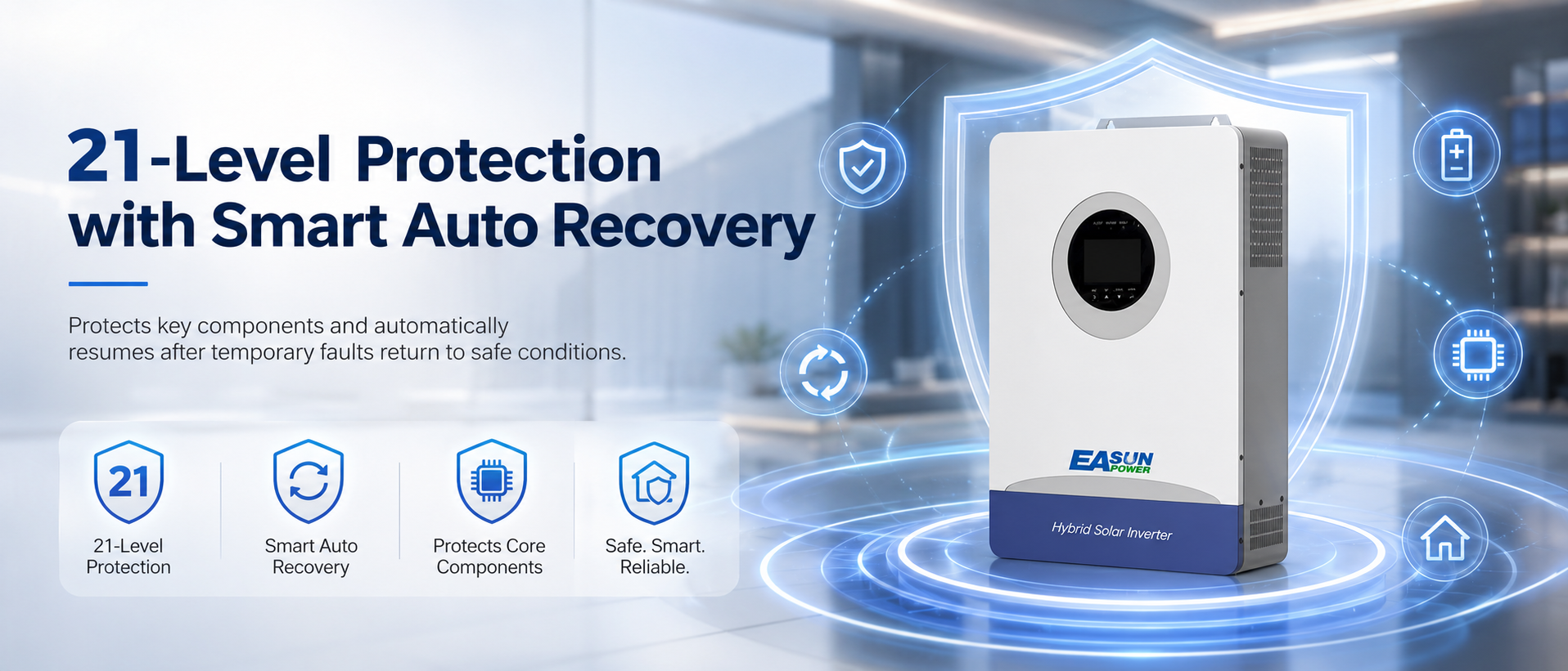 21-level protection with smart auto recovery