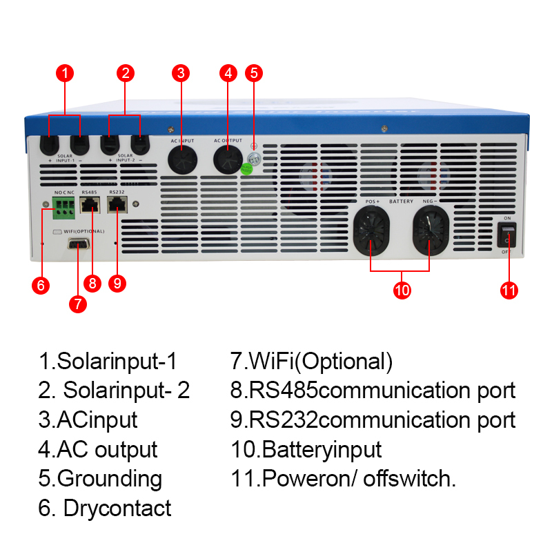 Easunpower 11KW Off Grid Inverter 160A MPPT Charger With WiFi 