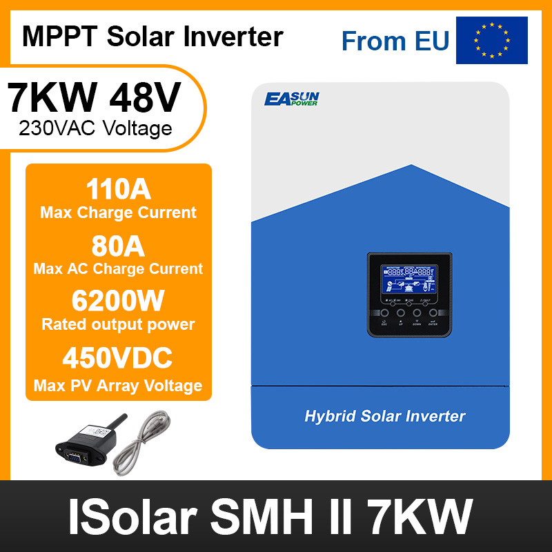 EASUN 7KW Solar Inverter 48V Photovoltaic Hybrid Inverter 230VAC 110A MPPT Charger