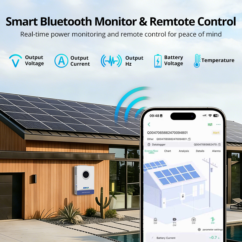 EASUN POWER 12KW 48V Hybrid Inverter 150A Solar Charger Dual MPPT WIFI