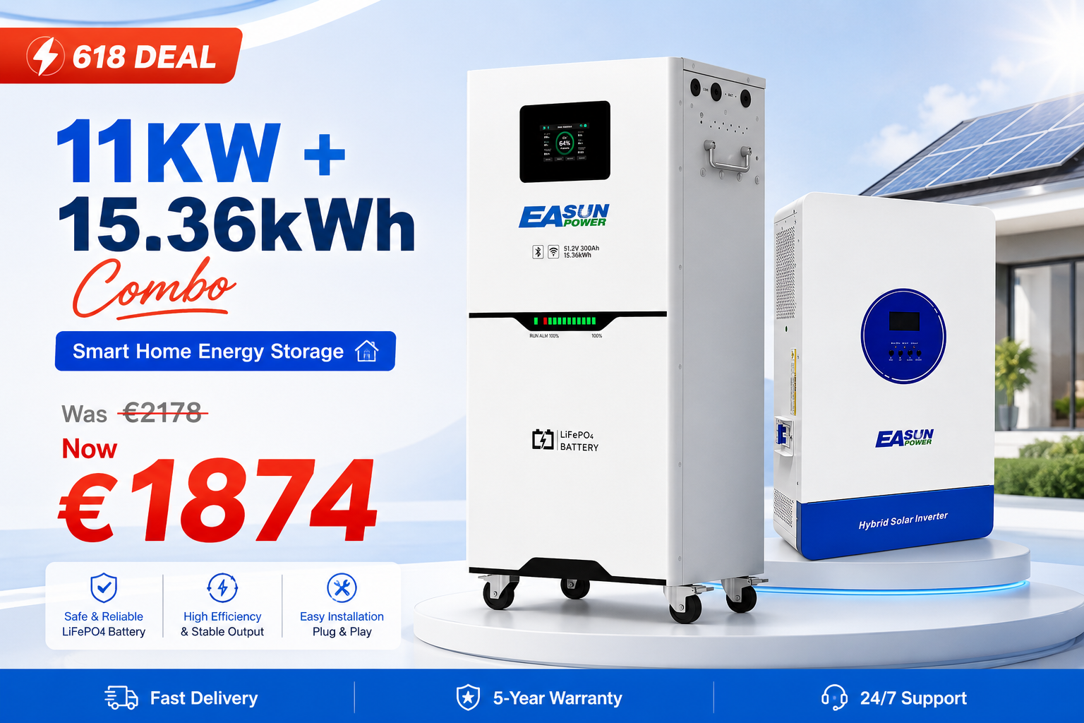 11KW + 15.36kWh Combo 618 Deal