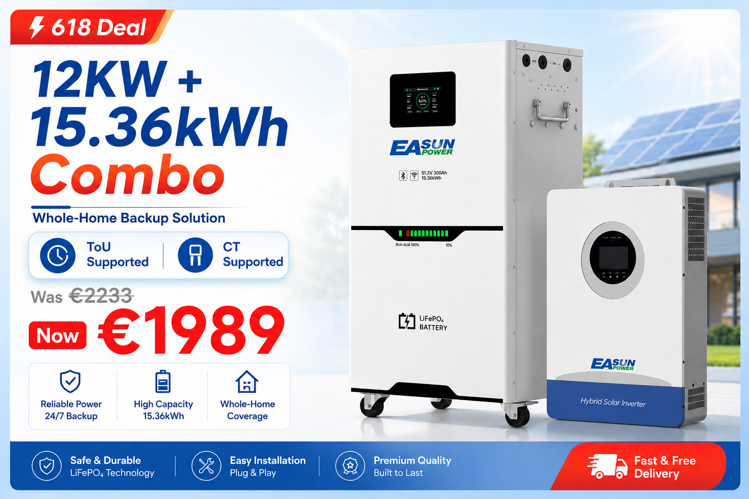 12KW + 15.36kWh Combo 618 Deal