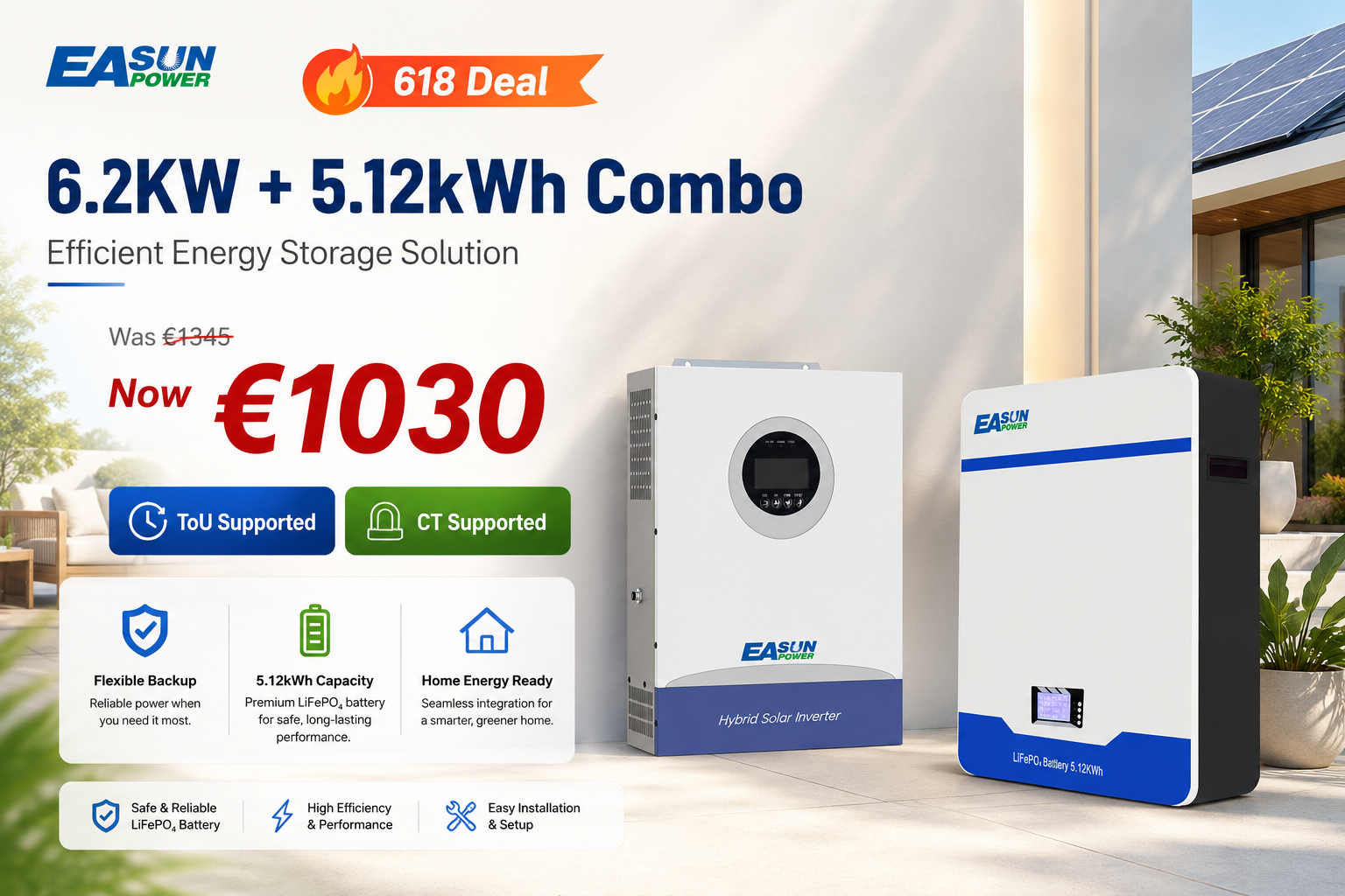 6.2KW + 5.12kWh Combo 618 Deal