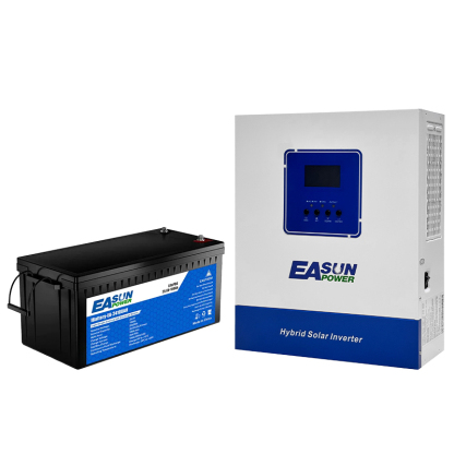 Easun 24V Solar Kit Lifepo4 Battery+All-In-One Inverter BMS GradeA Cell No Tax 