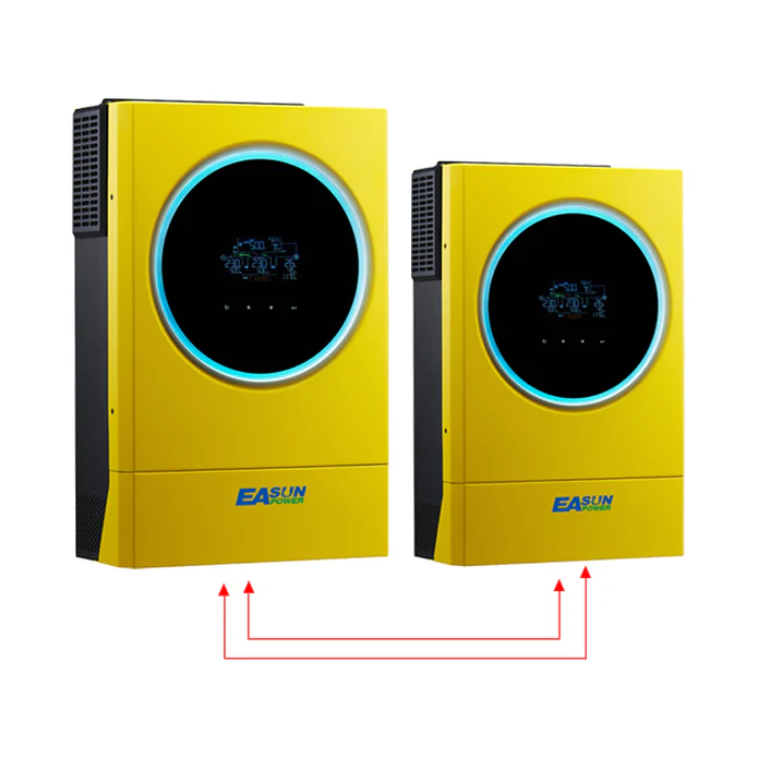 EASUN Hybrid Solar Inverter 11.2KW 230vac MPPT 120A Solar Charger PV Input 6000W 450vdc LED Ring Lights Touchable Button Ship From EU