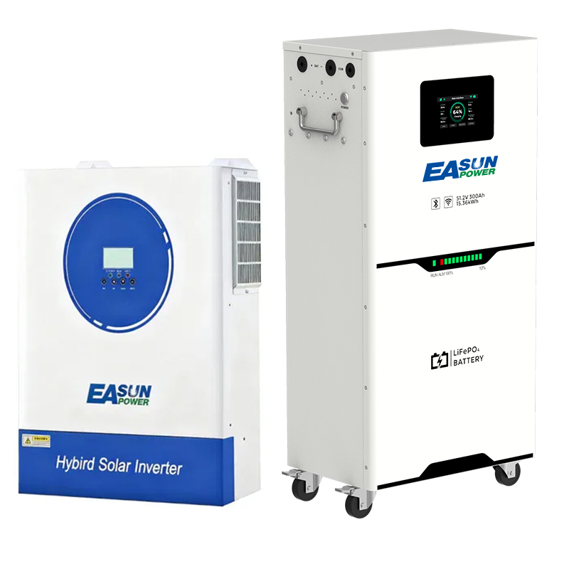 Easun 5kwh 10kwh 15kwh Powerwall 48v Lifepo4 Battery 51.2v 100Ah 200Ah 300Ah 10 Years Warranty