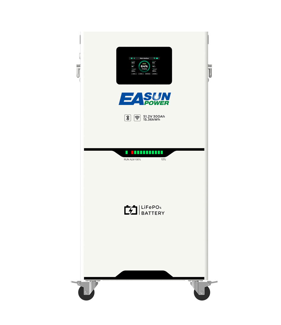 Easun 5kwh 10kwh 15kwh Powerwall 48v Lifepo4 Battery 51.2v 100Ah 200Ah 300Ah 10 Years Warranty