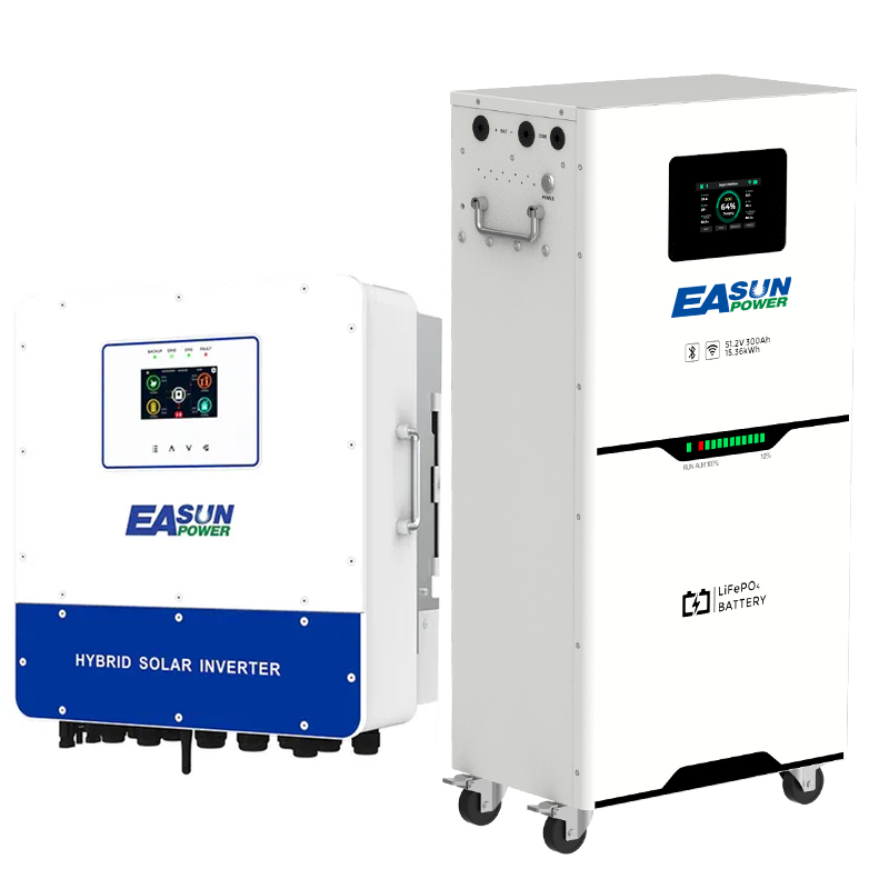 Easun 5kwh 10kwh 15kwh Powerwall 48v Lifepo4 Battery 51.2v 100Ah 200Ah 300Ah 10 Years Warranty