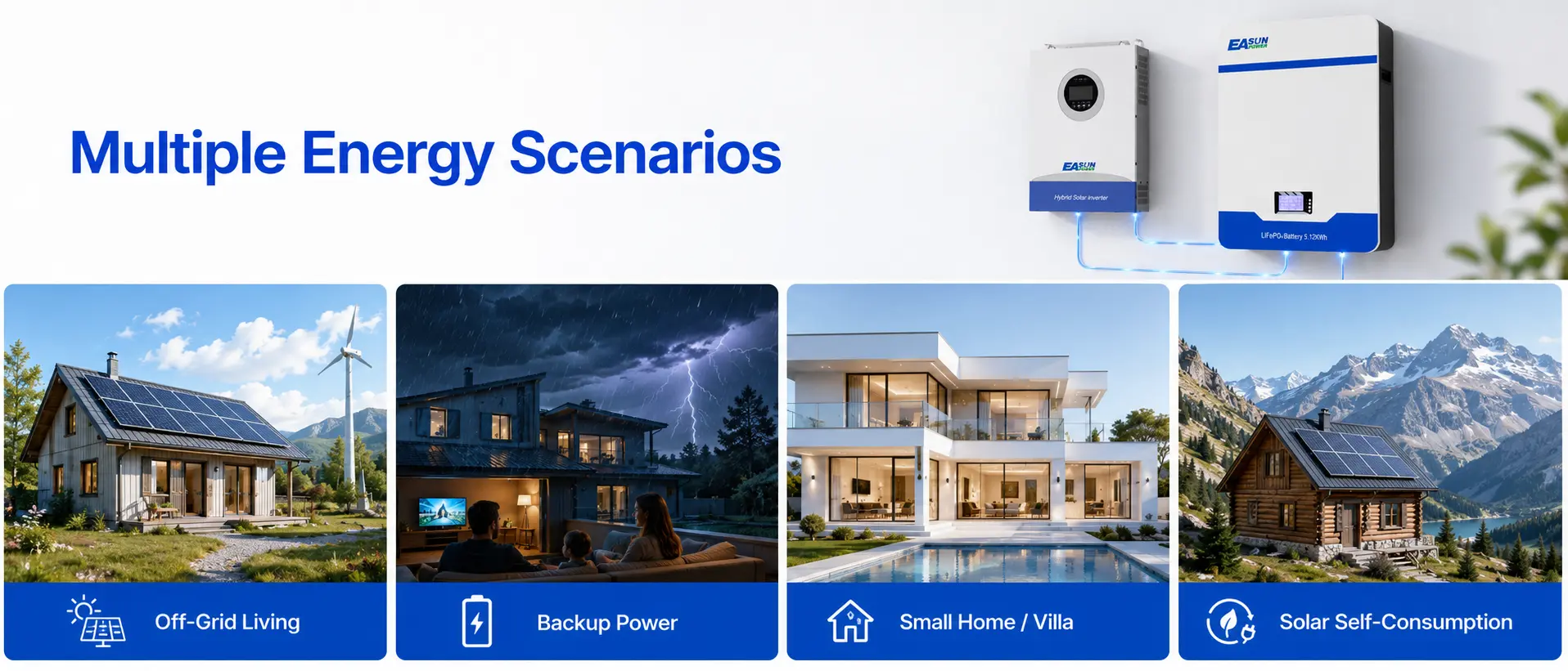 SGR 6.2kW inverter for off-grid living backup power villa and solar self-consumption