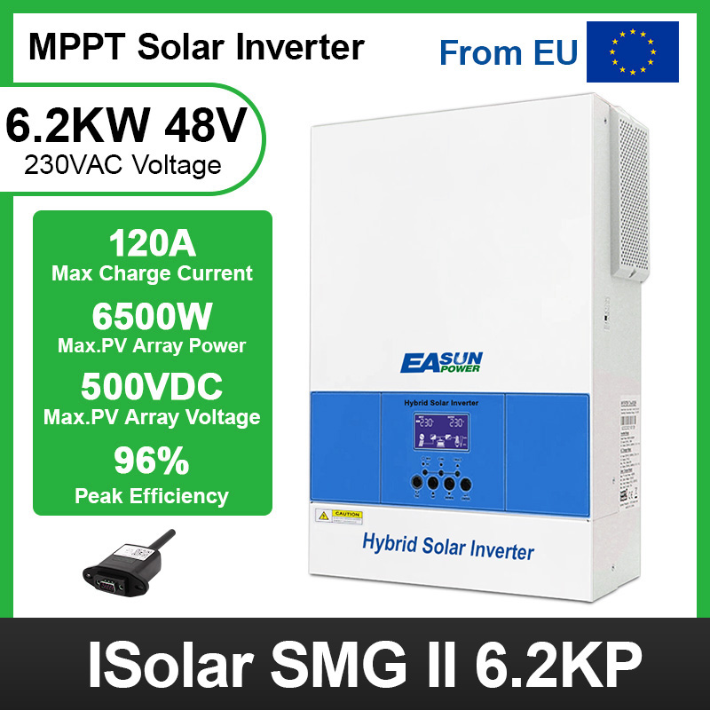  Easun 6.2KW Off Grid Inverter 120A MPPT Charger Parallel 3 Phase With WiFi