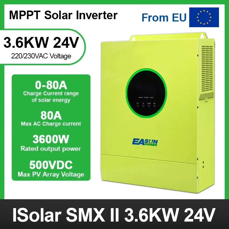 Easun 3.6KW Off Grid Inverter 24V MPPT With WiFi Max Support 2HP Motor