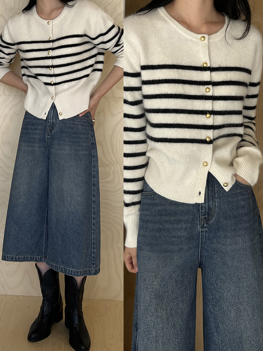 高比例浣熊毛羊毛针织衫女2023秋新款亲肤绒感宽松上衣22899