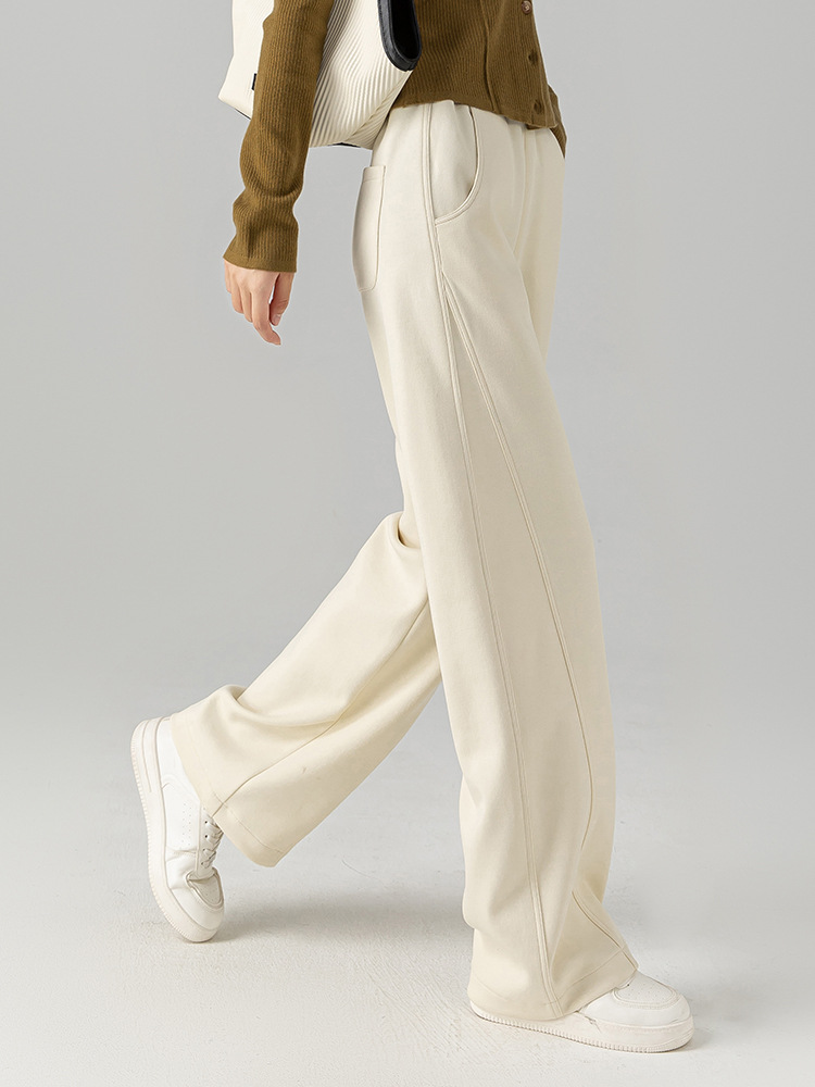 郑州女裤秋冬香蕉裤女新款休闲长裤垂感百搭阔腿裤拖地裤显 瘦宽版