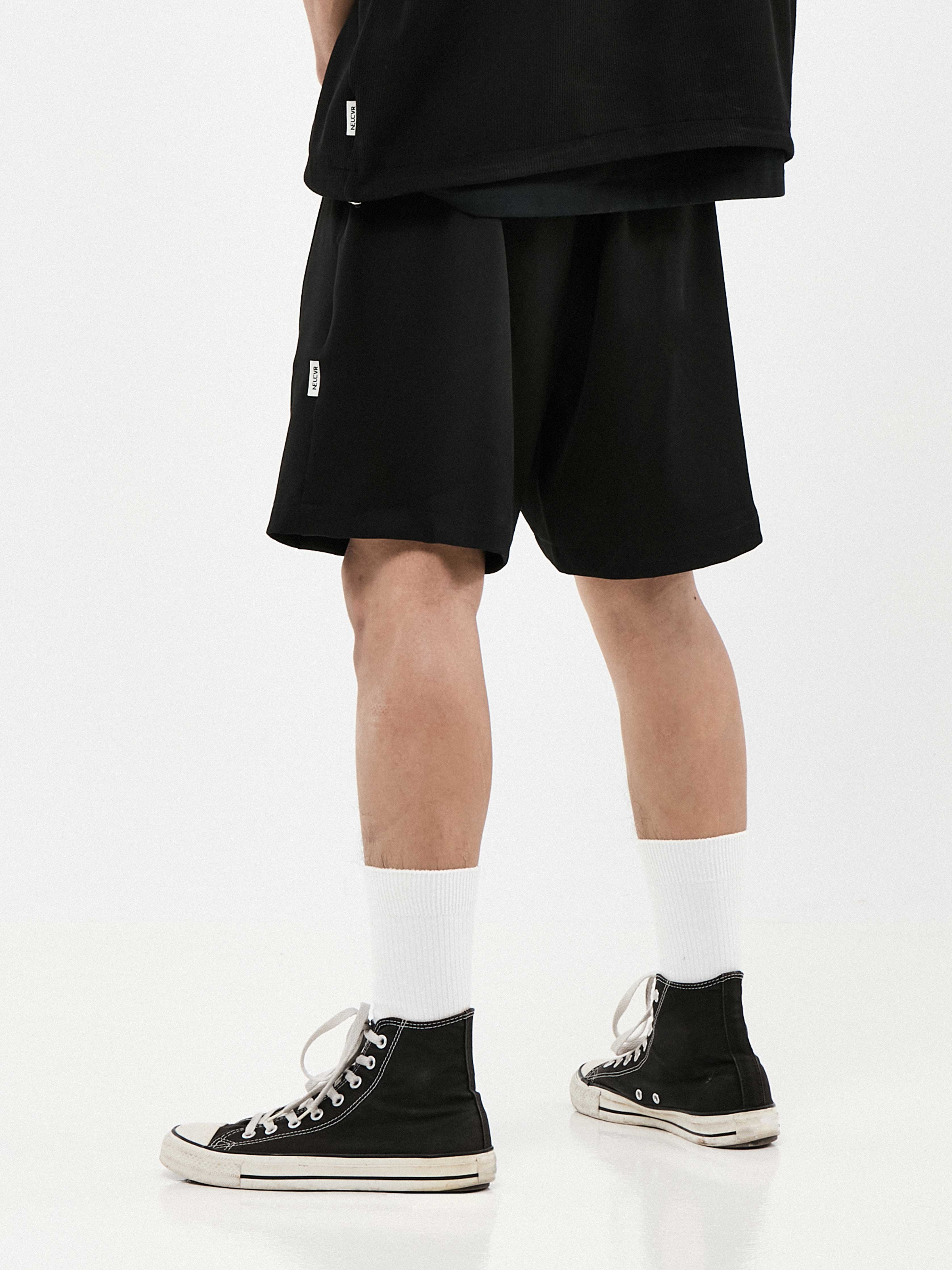 Casual Quarter Suit Shorts | Black