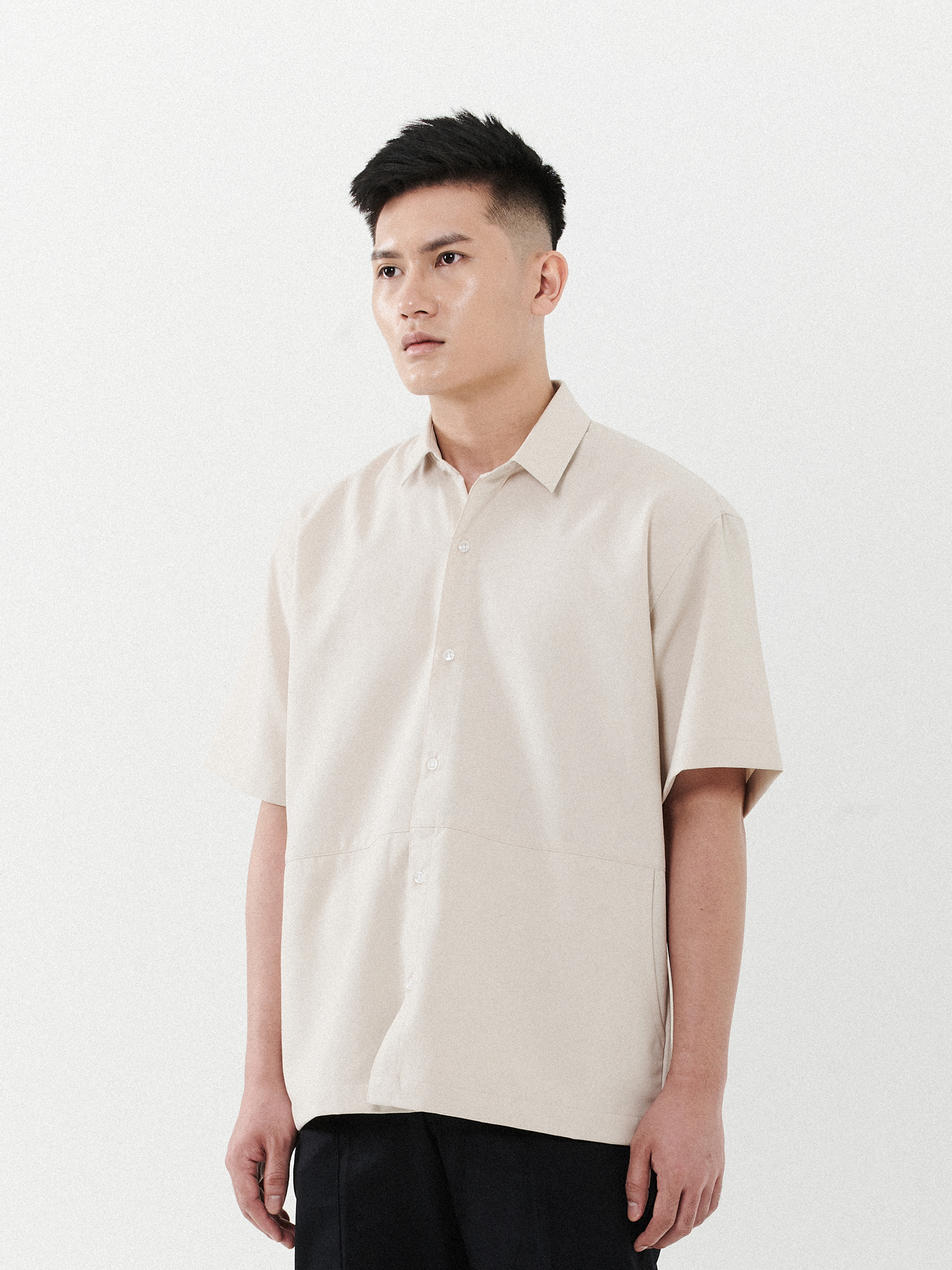 Side Down Pocket Shirt | Beige