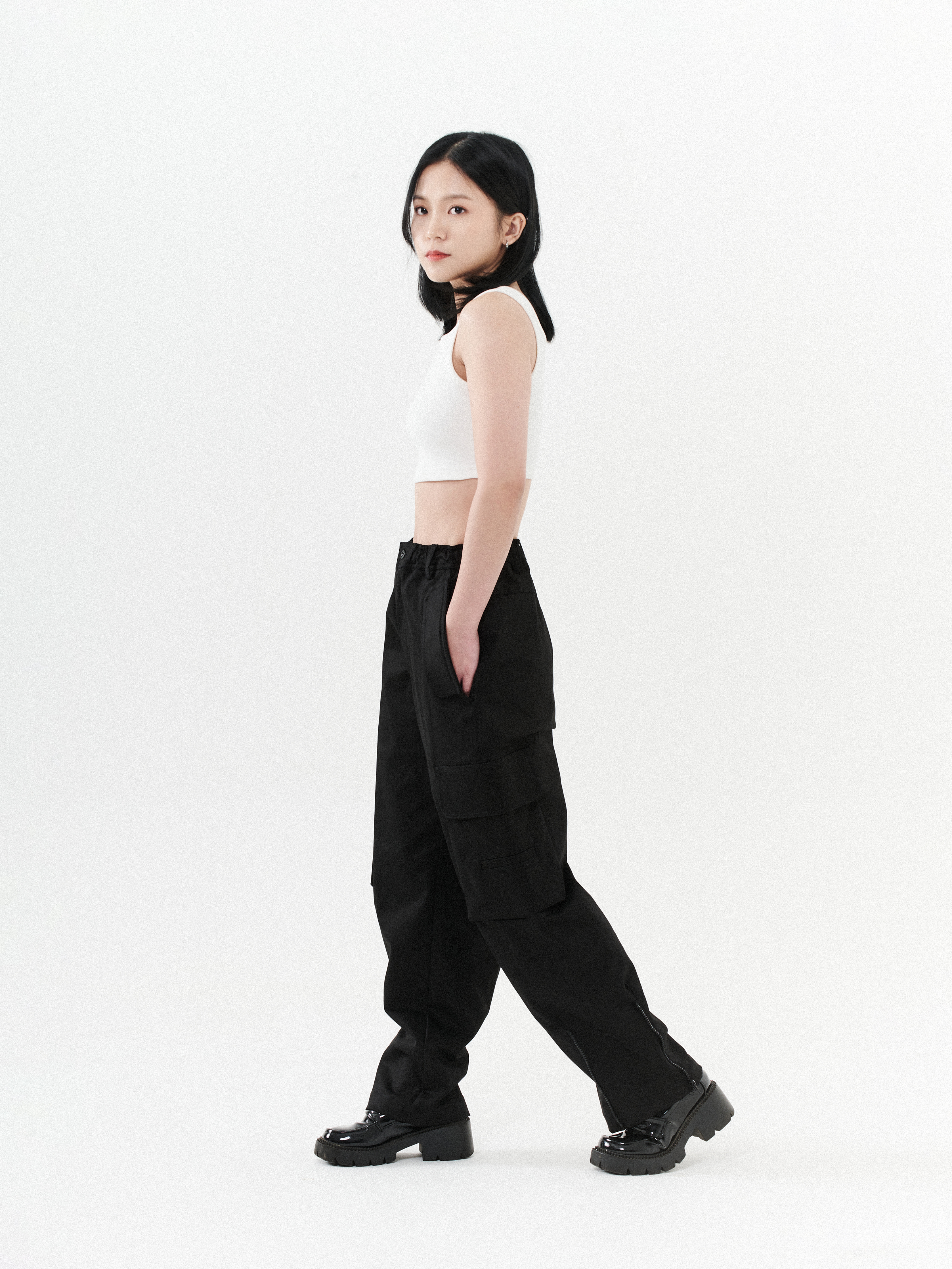 Cropped Tank Top | White