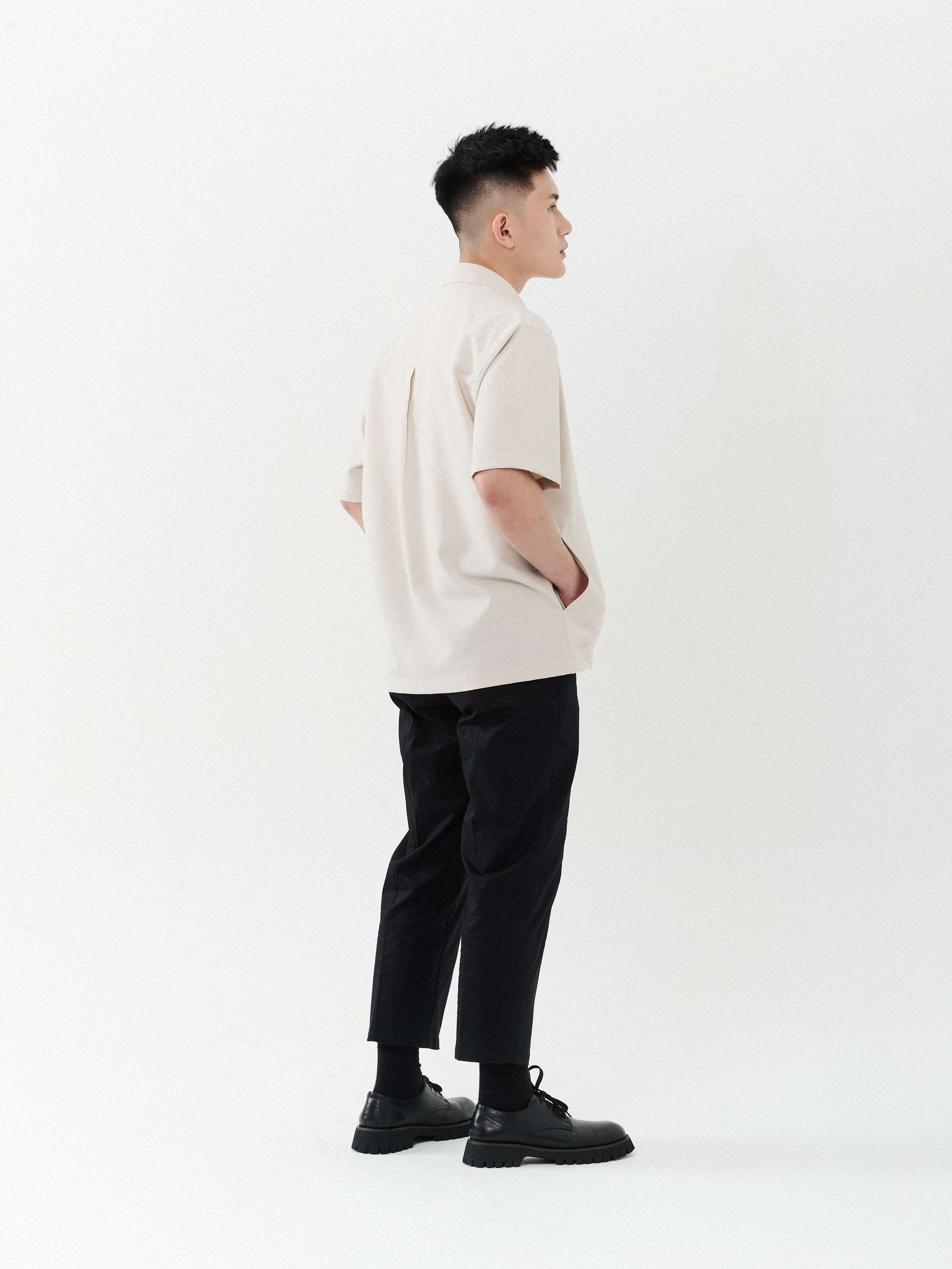 Side Down Pocket Shirt | Beige