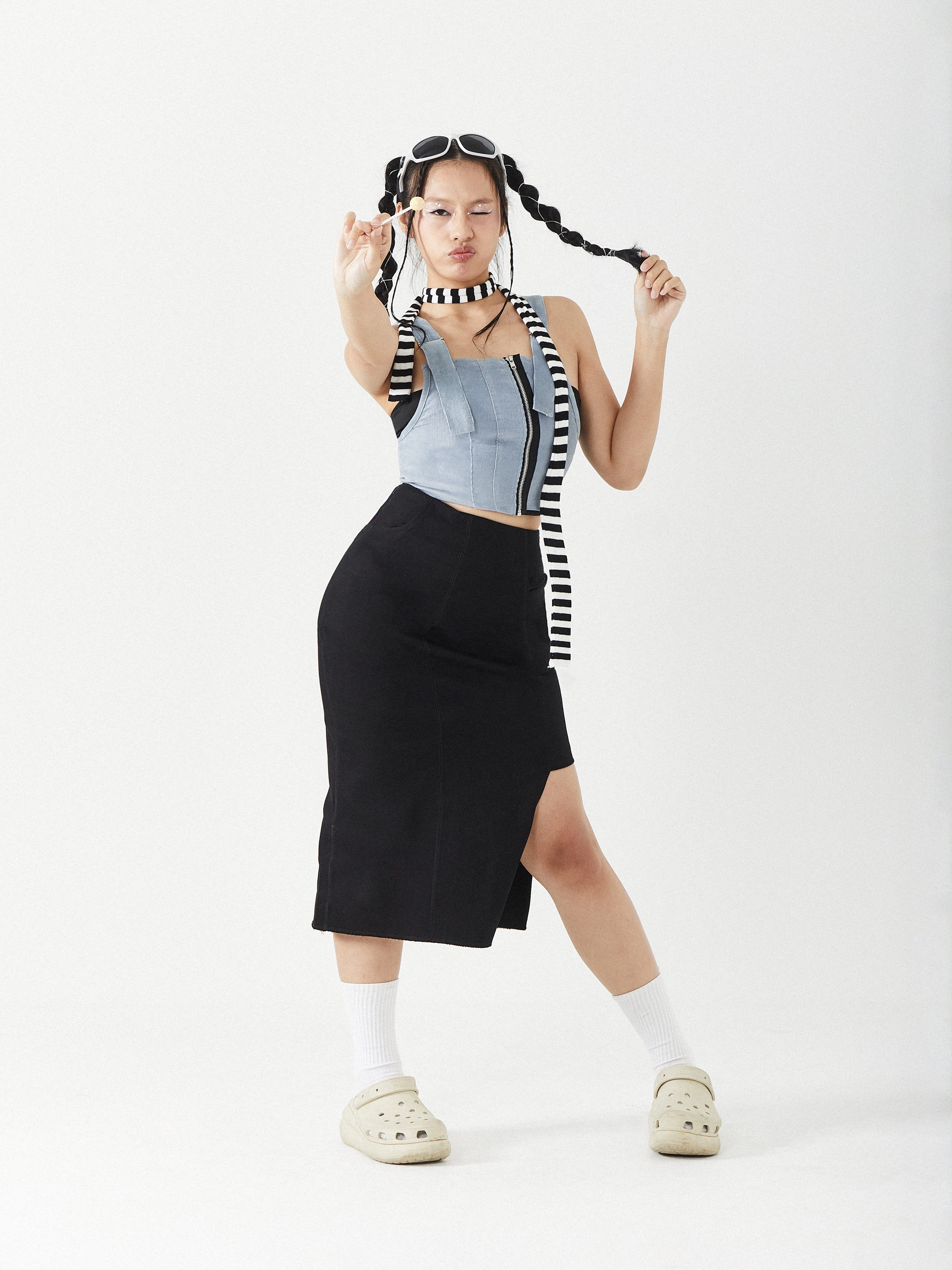 3-Way Asymmetrical Midi Skirt