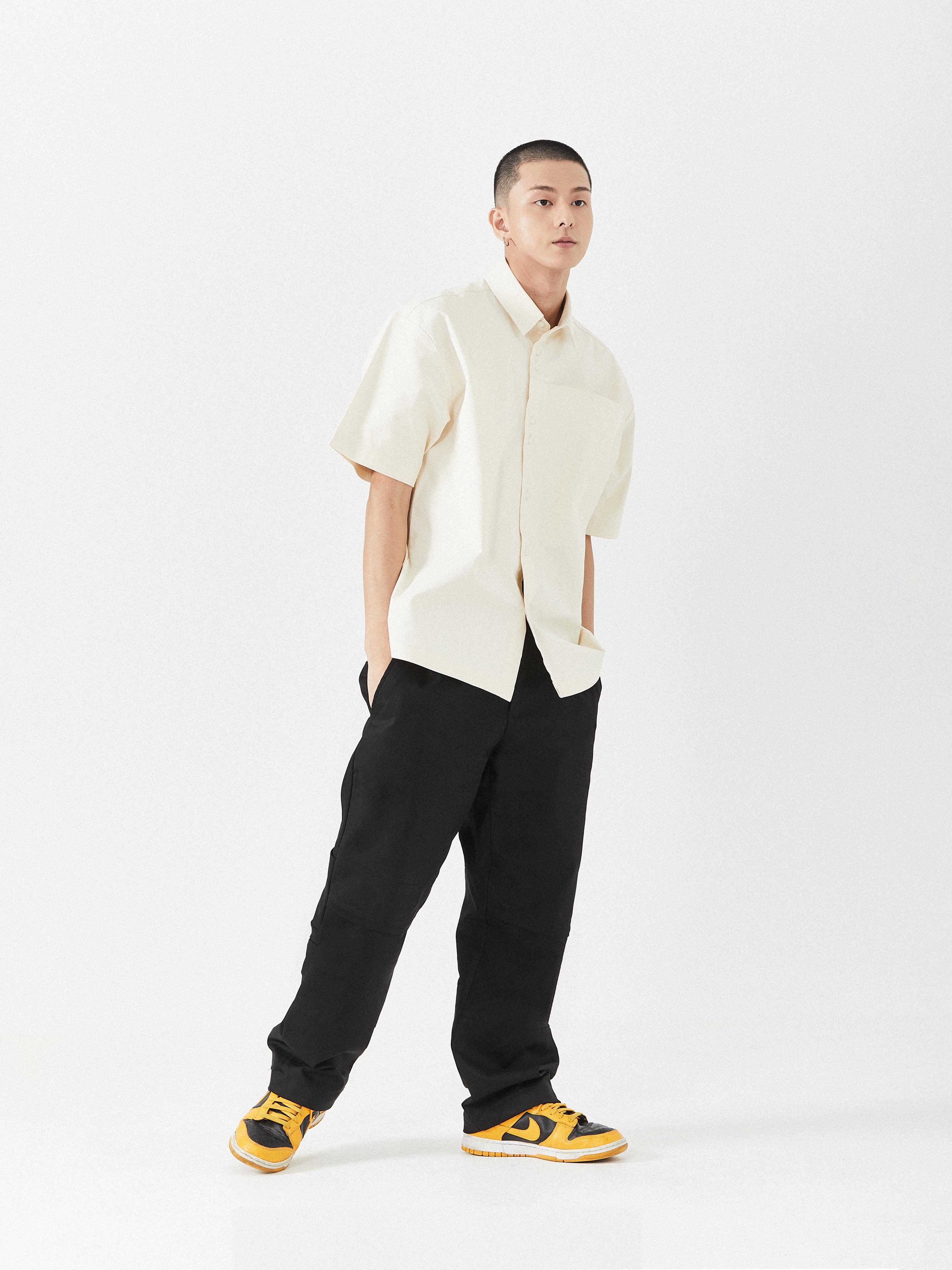 Intricate Spine Style Shirt | Beige