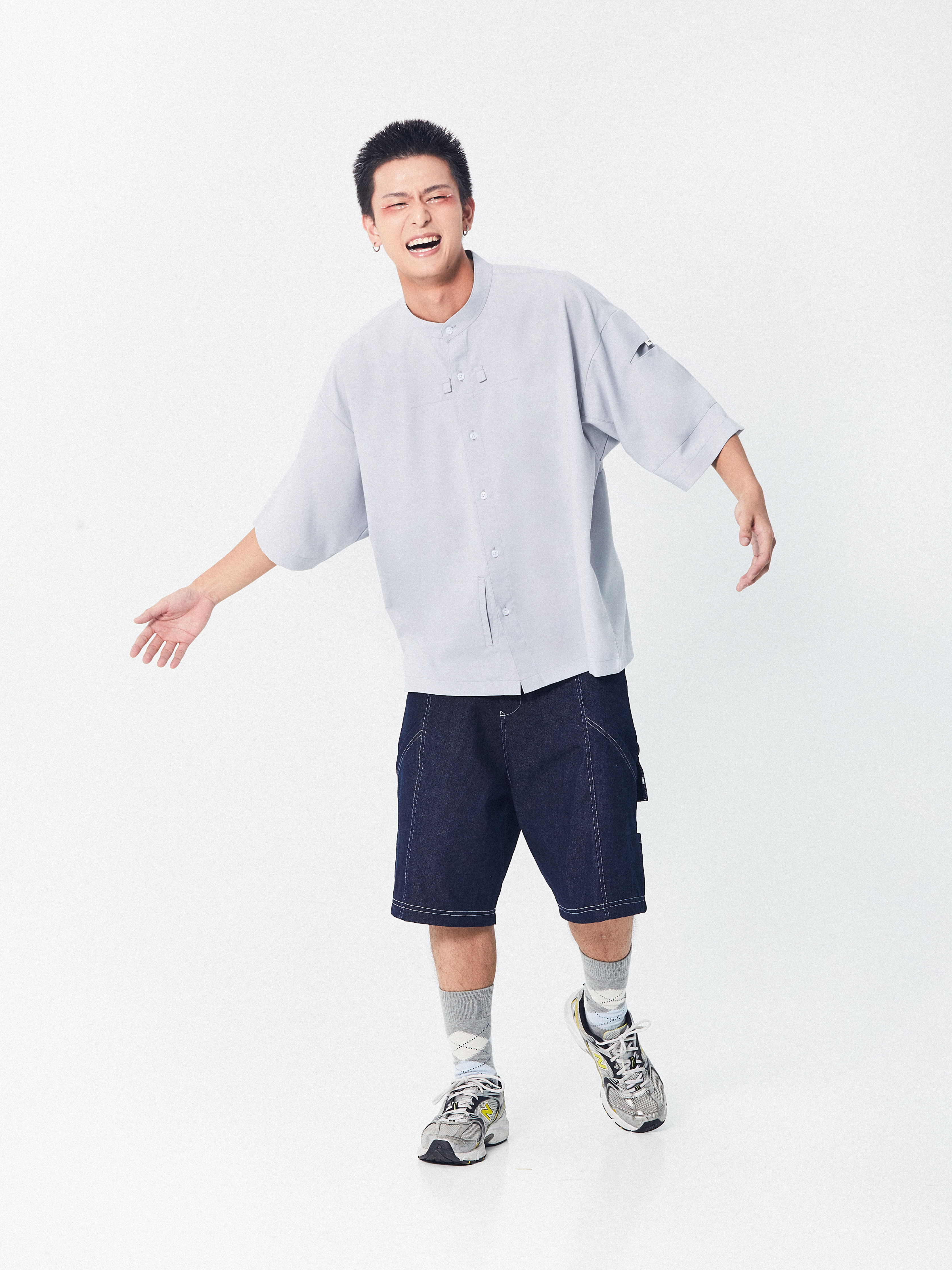 Mandarin Essence Shirt | Grey