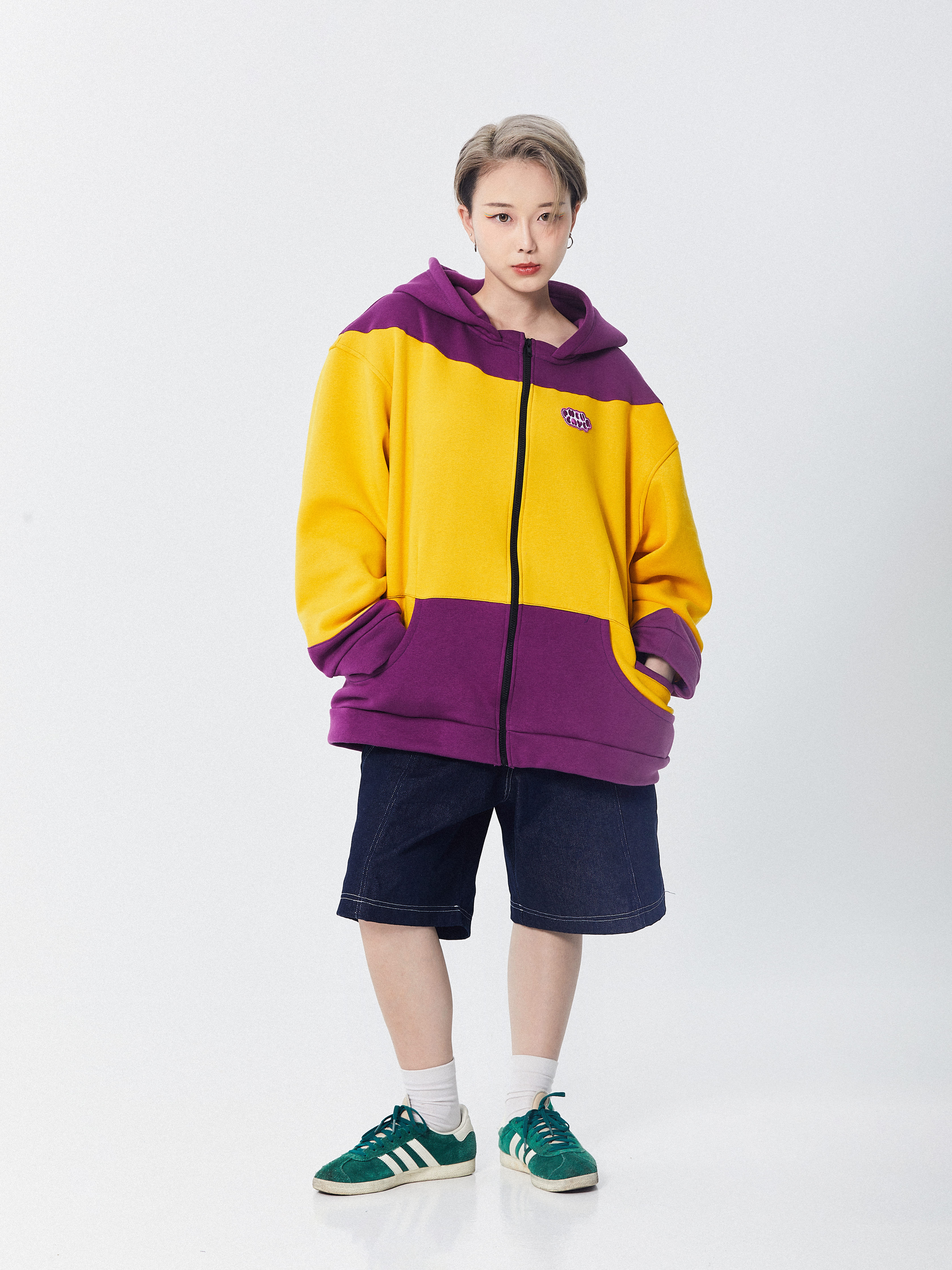 Street Wave Dual Tone Jacket | Purple