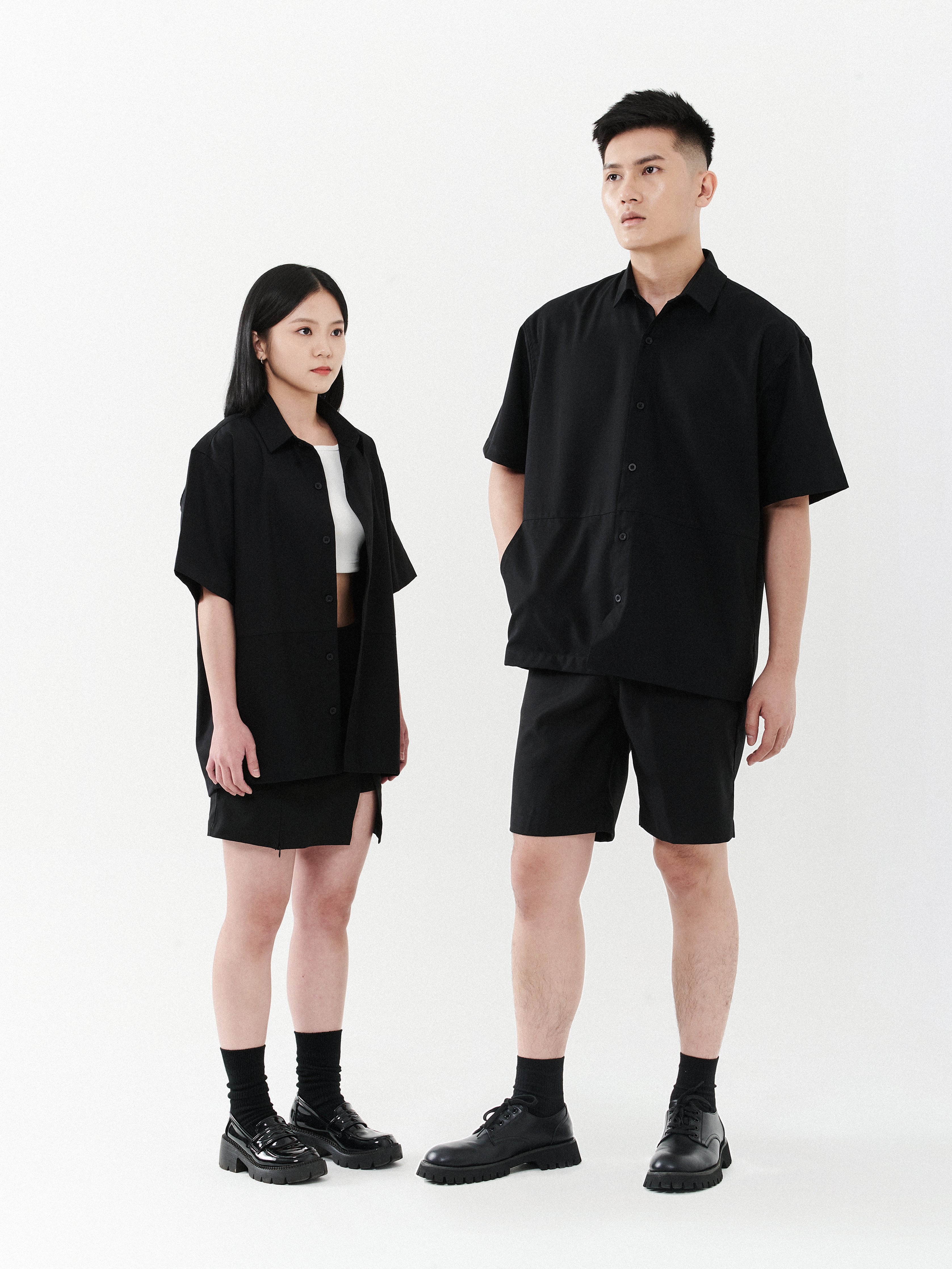 Side Down Pocket Shirt | Black
