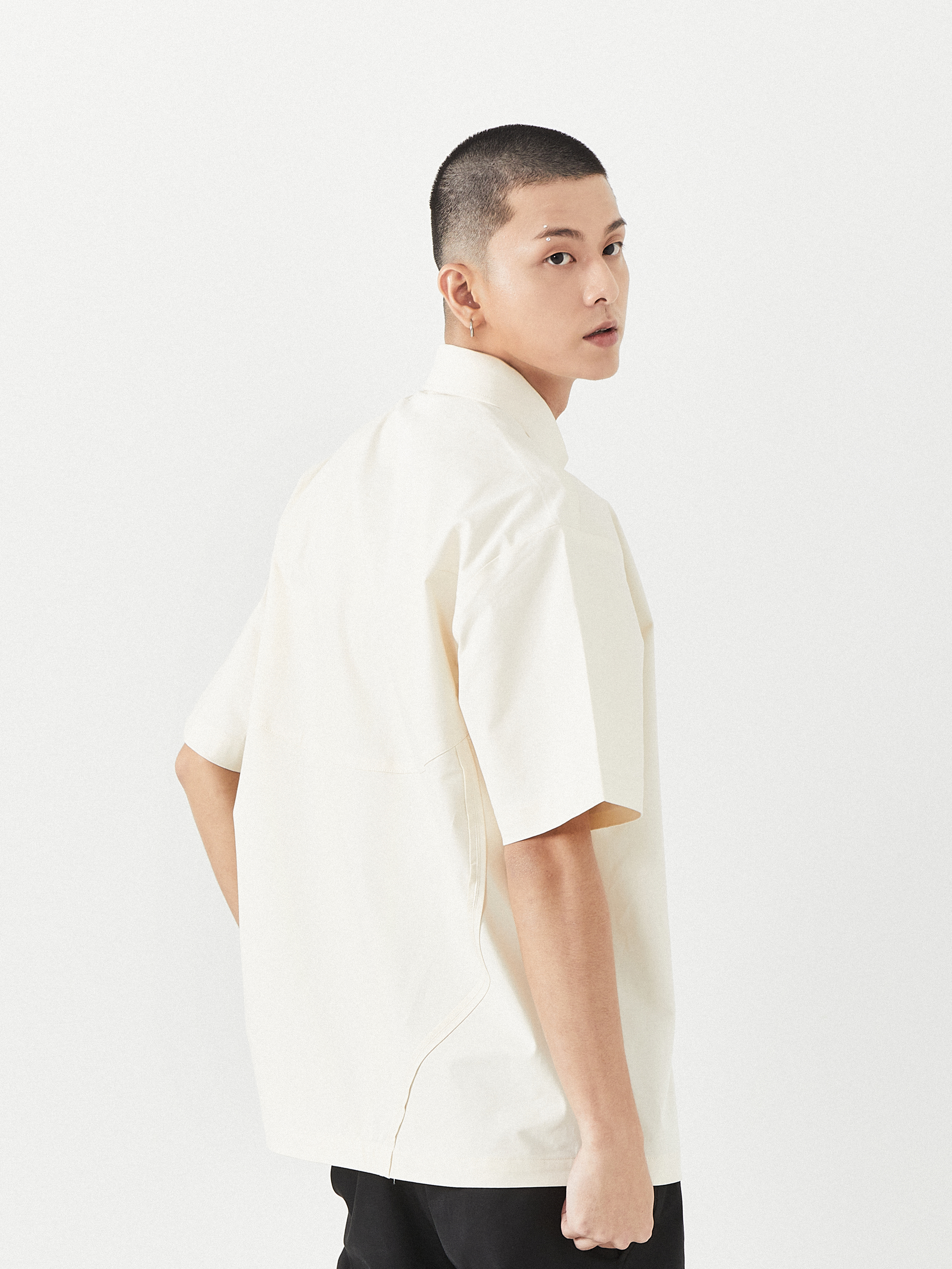 Intricate Spine Style Shirt | Beige