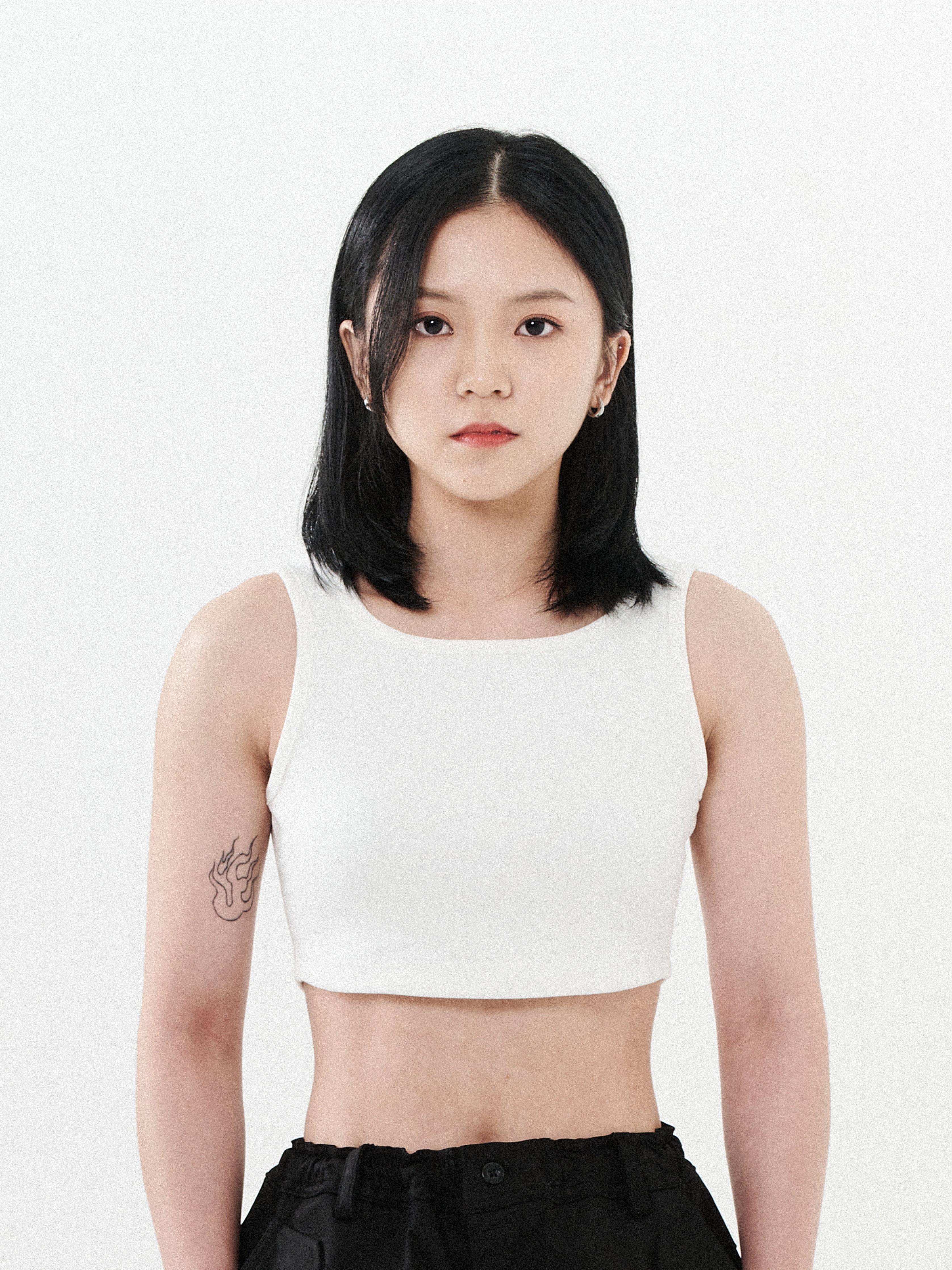Cropped Tank Top | White