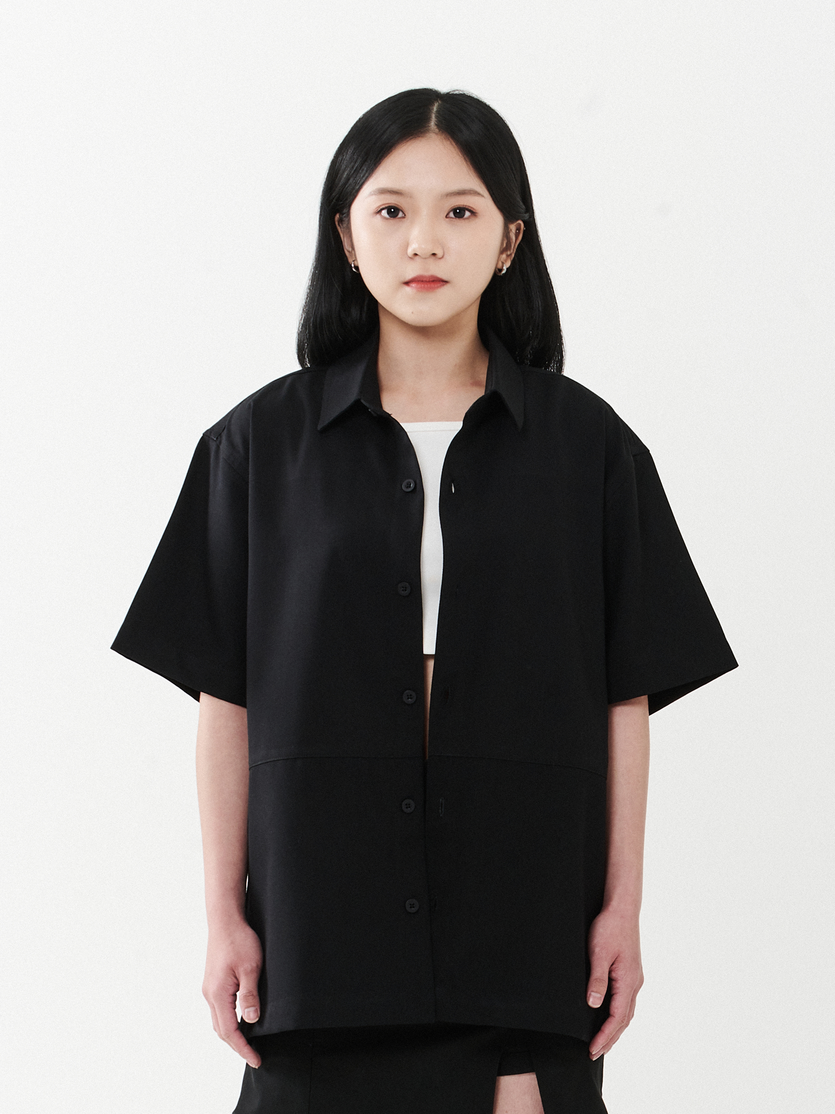 Side Down Pocket Shirt | Black