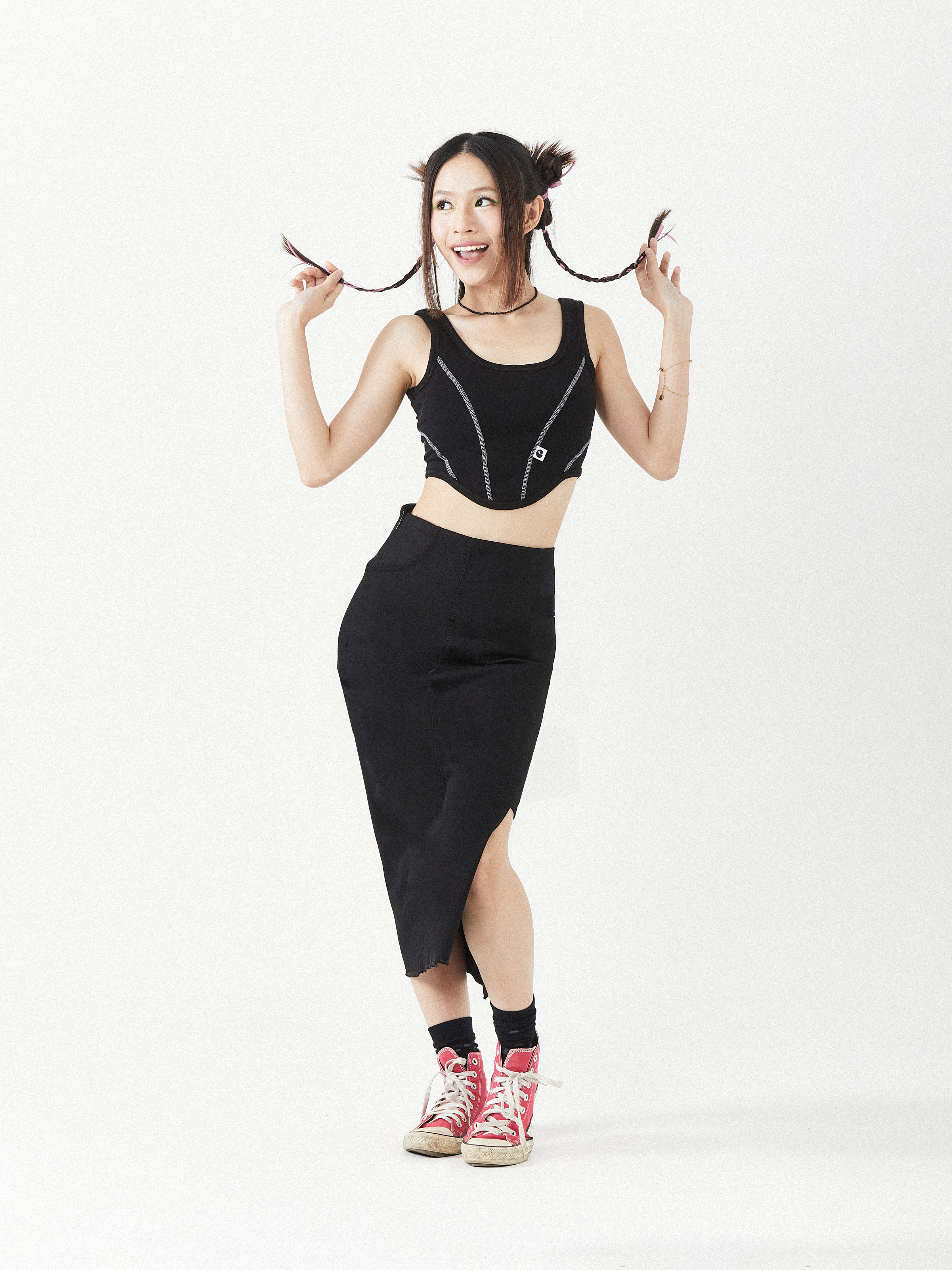 Ribbed Easy Corset Top | Black