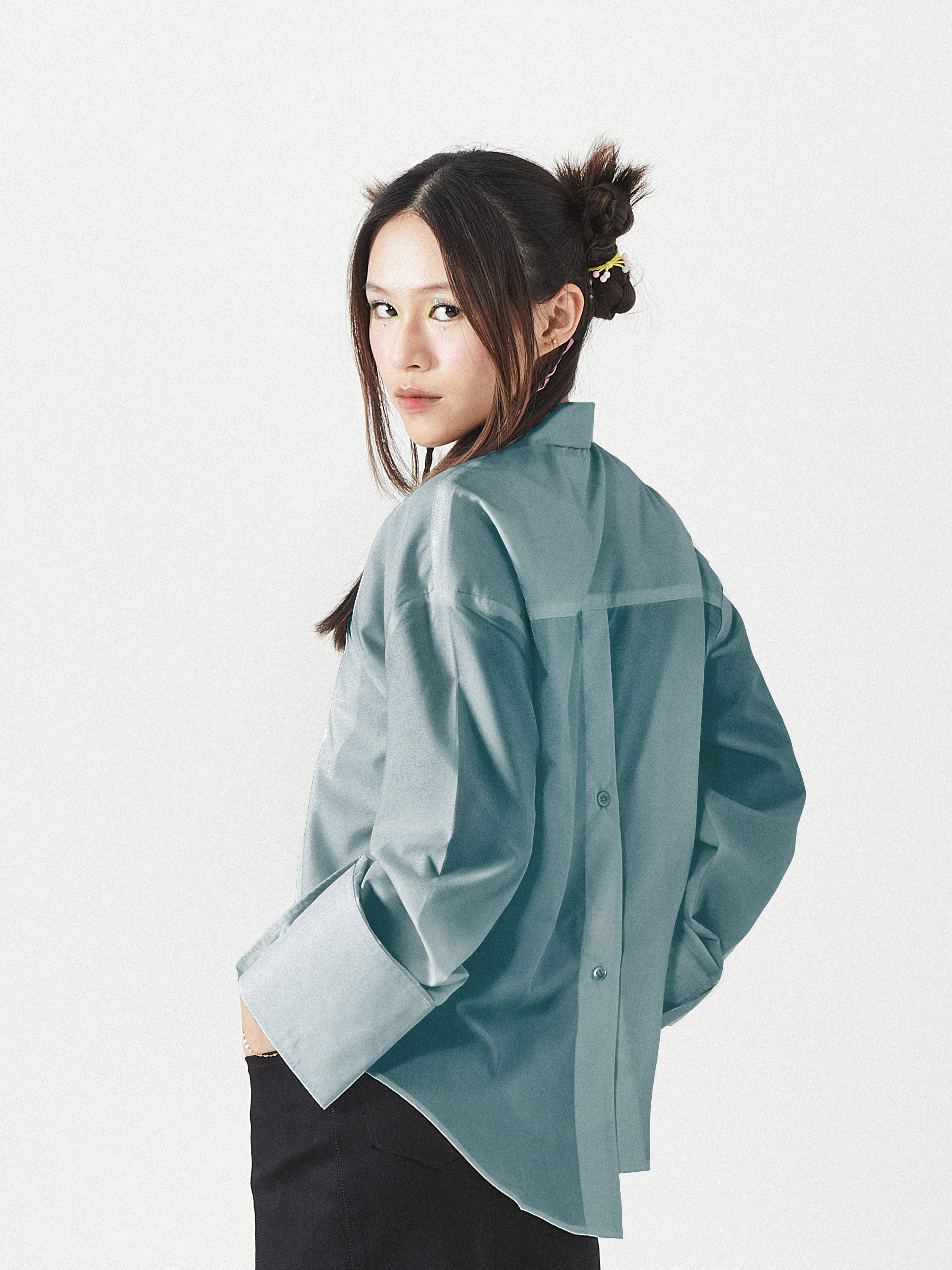 Wrinkle Free Button Down Shirt | Turquoise