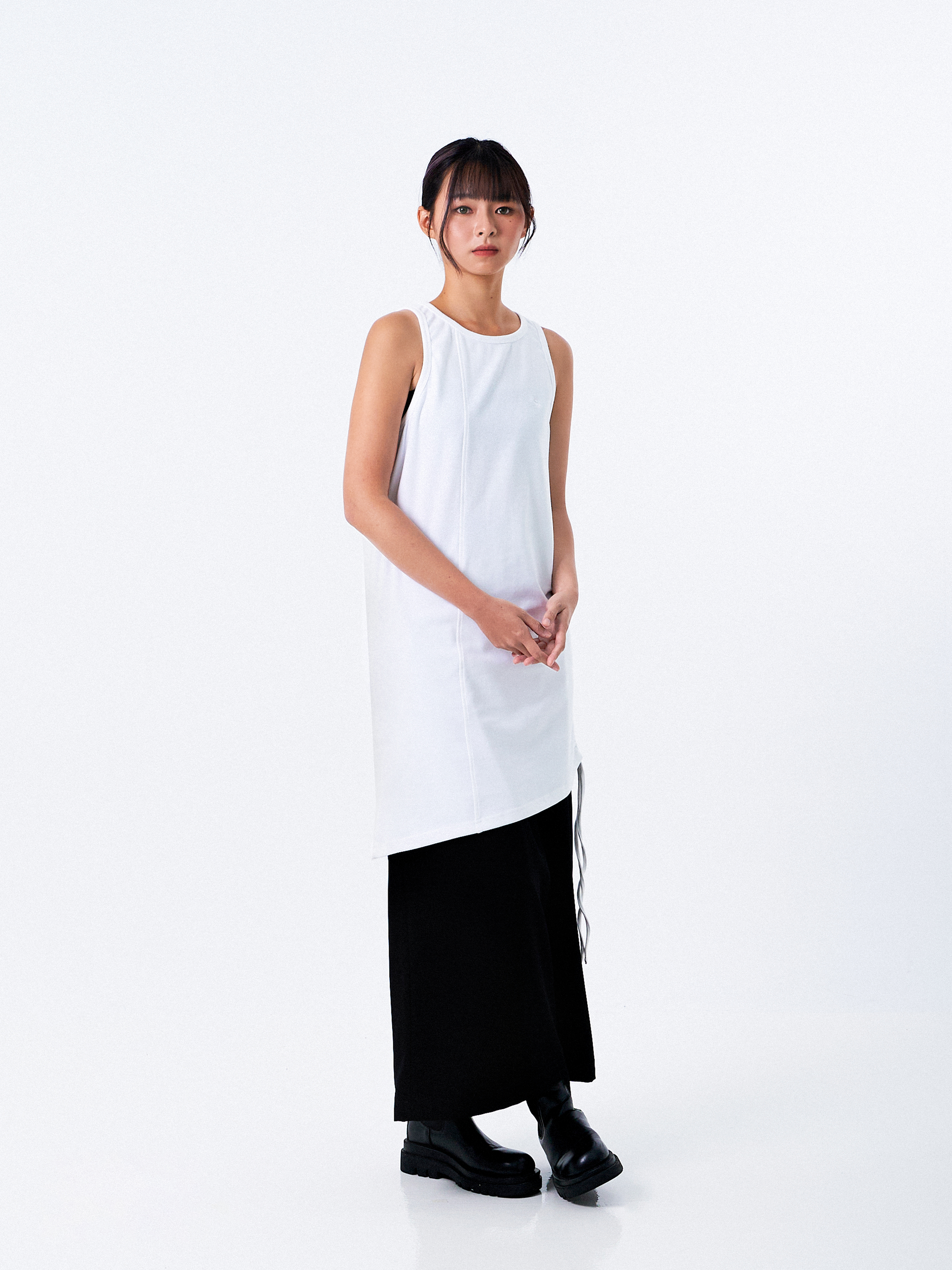 Oversized Gathered Tank Top