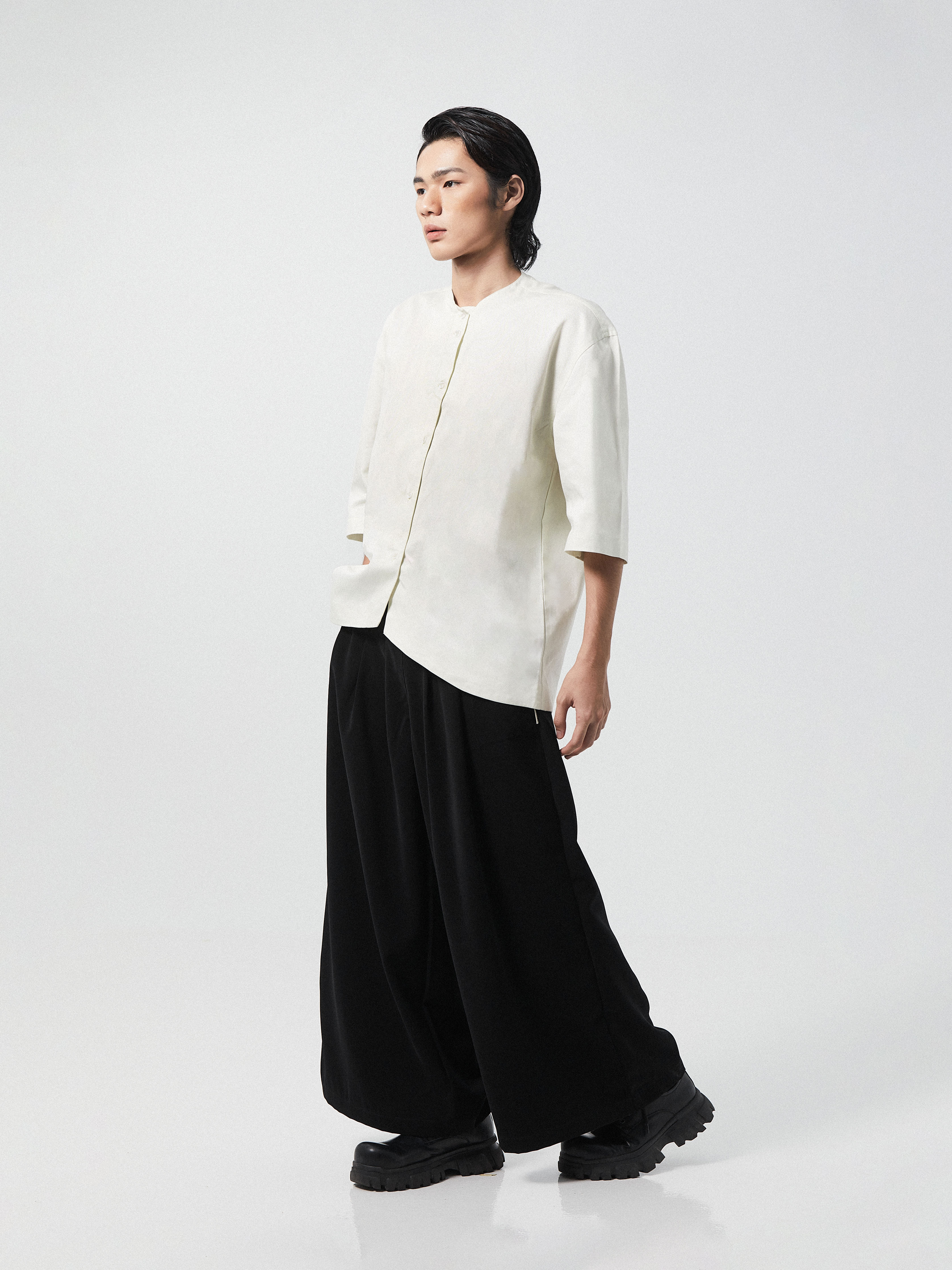 Sleek Zen Tailored Shirt | Beige