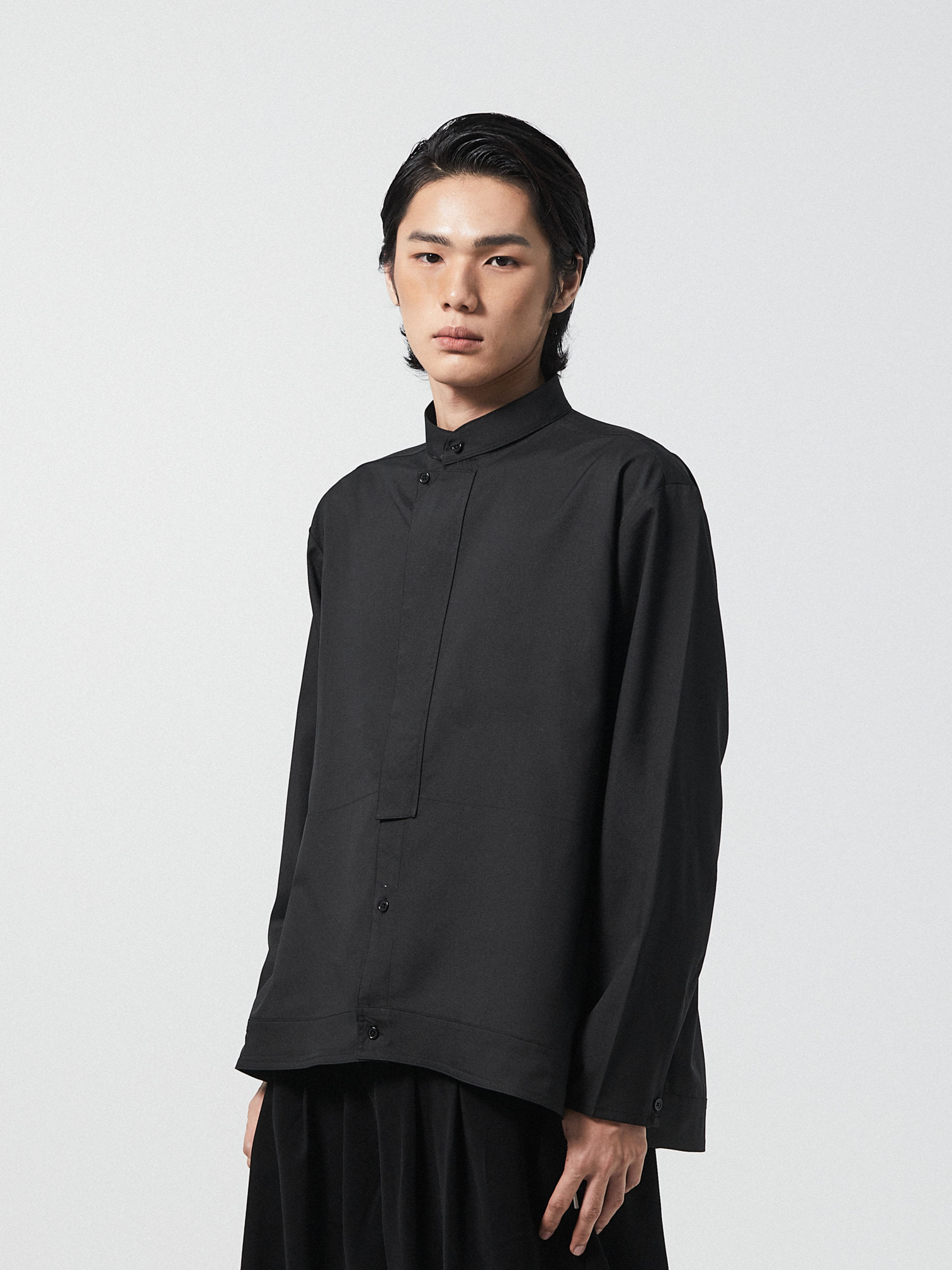 Modern Zen Collar Shirt Black