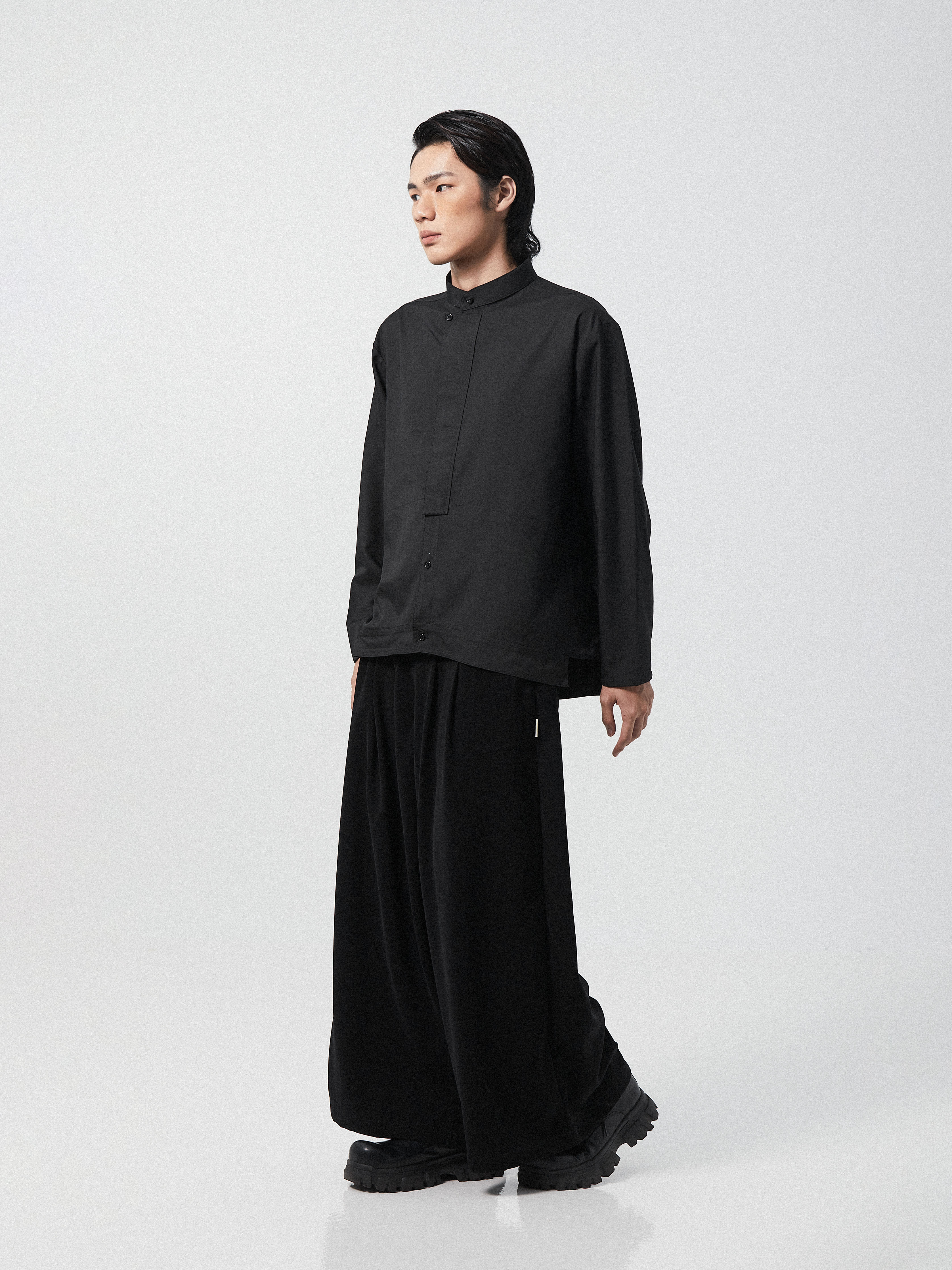 Modern Zen Collar Shirt | Black