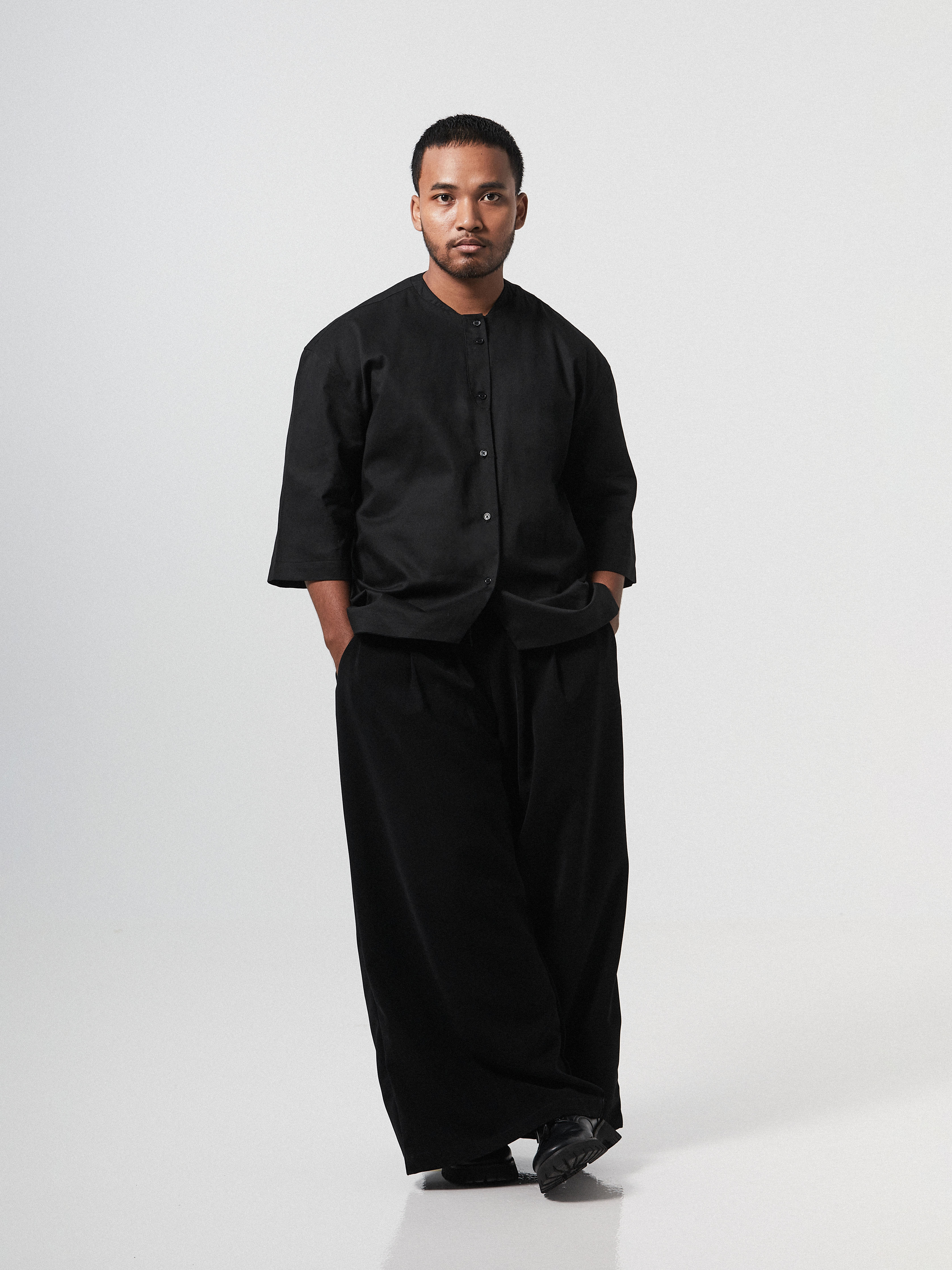 Sleek Zen Tailored Shirt | Black