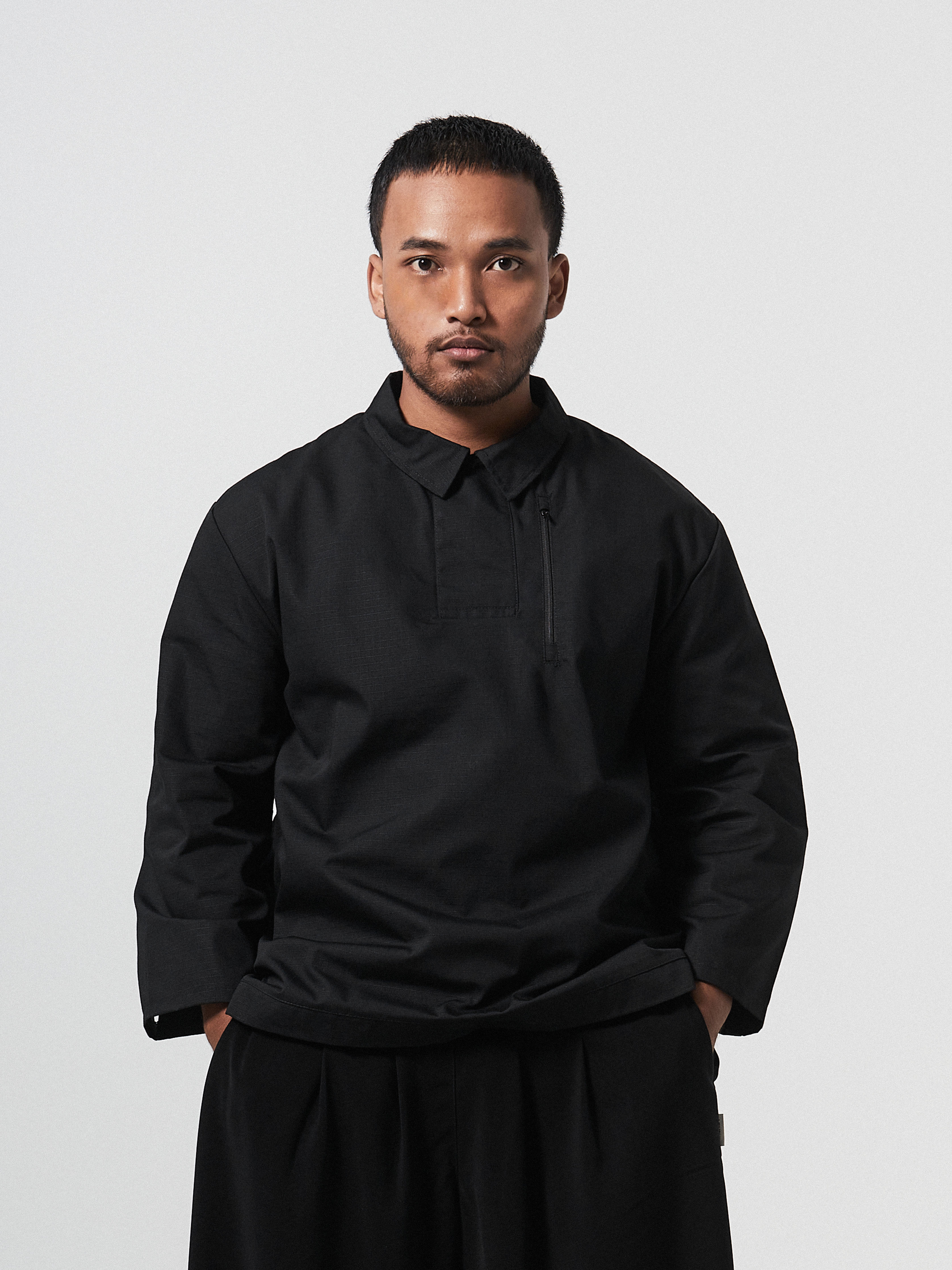 Contemporary Fiber Fusion Polo | Black